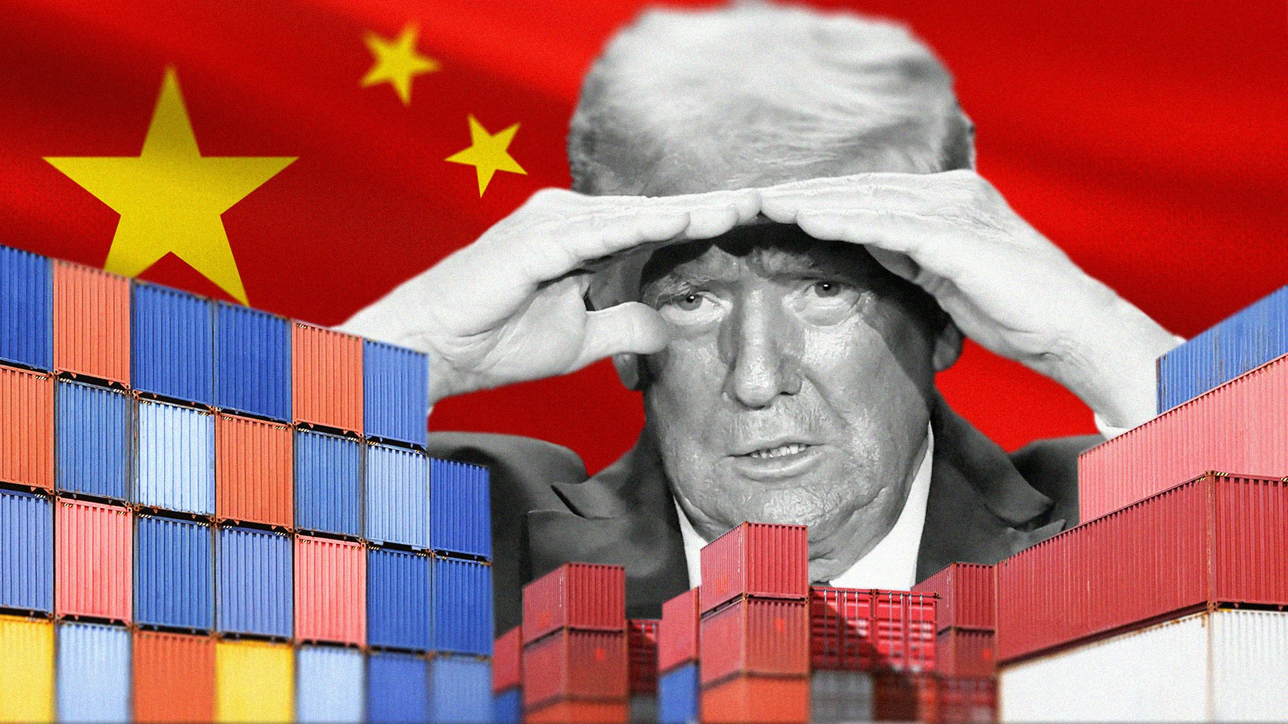 Photo of Donald Trump by Getty. Art by Mike Sullivan