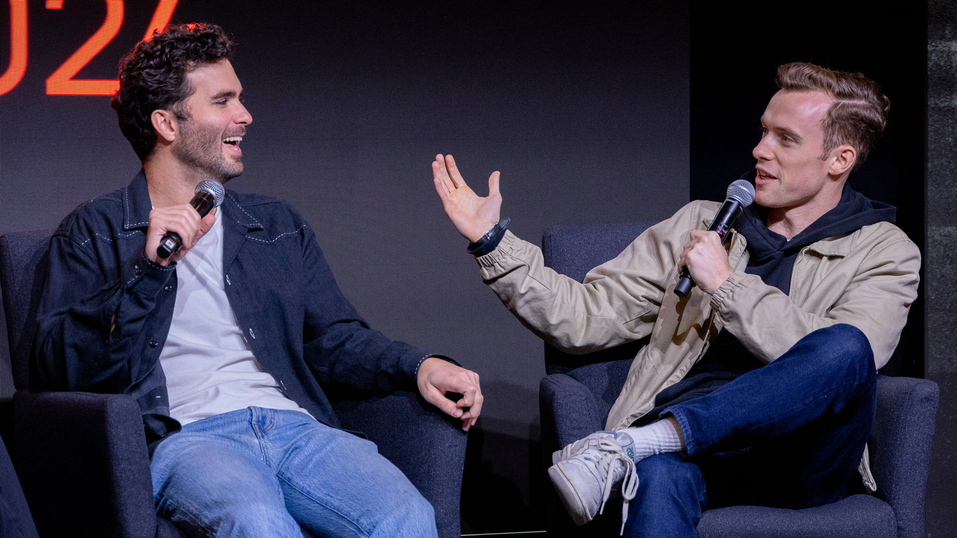 Redpoint Ventures’ Rashad Assir and Morning Brew’s Dan Toomey speak on a panel about the creator economy in New York on Monday. Photo: Media Summit | NYC