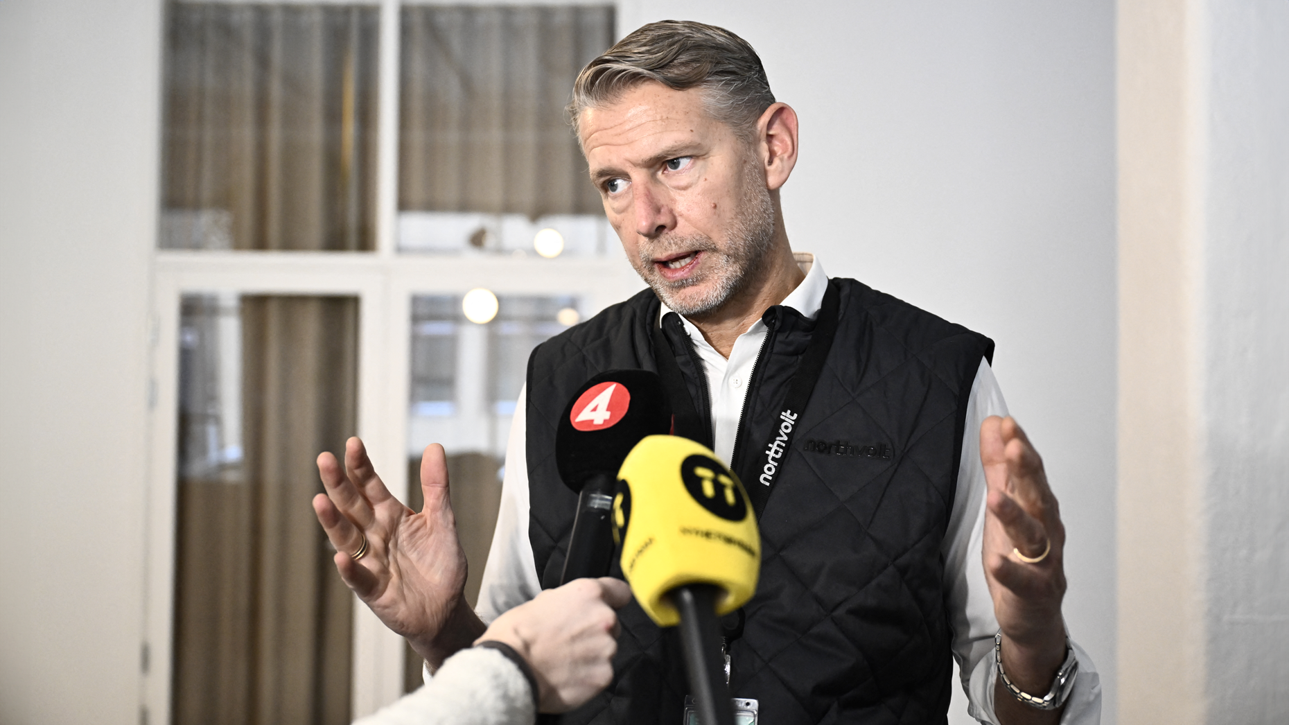 Northvolt CEO Peter Carlsson announces his resignation last week. Photo: Getty
