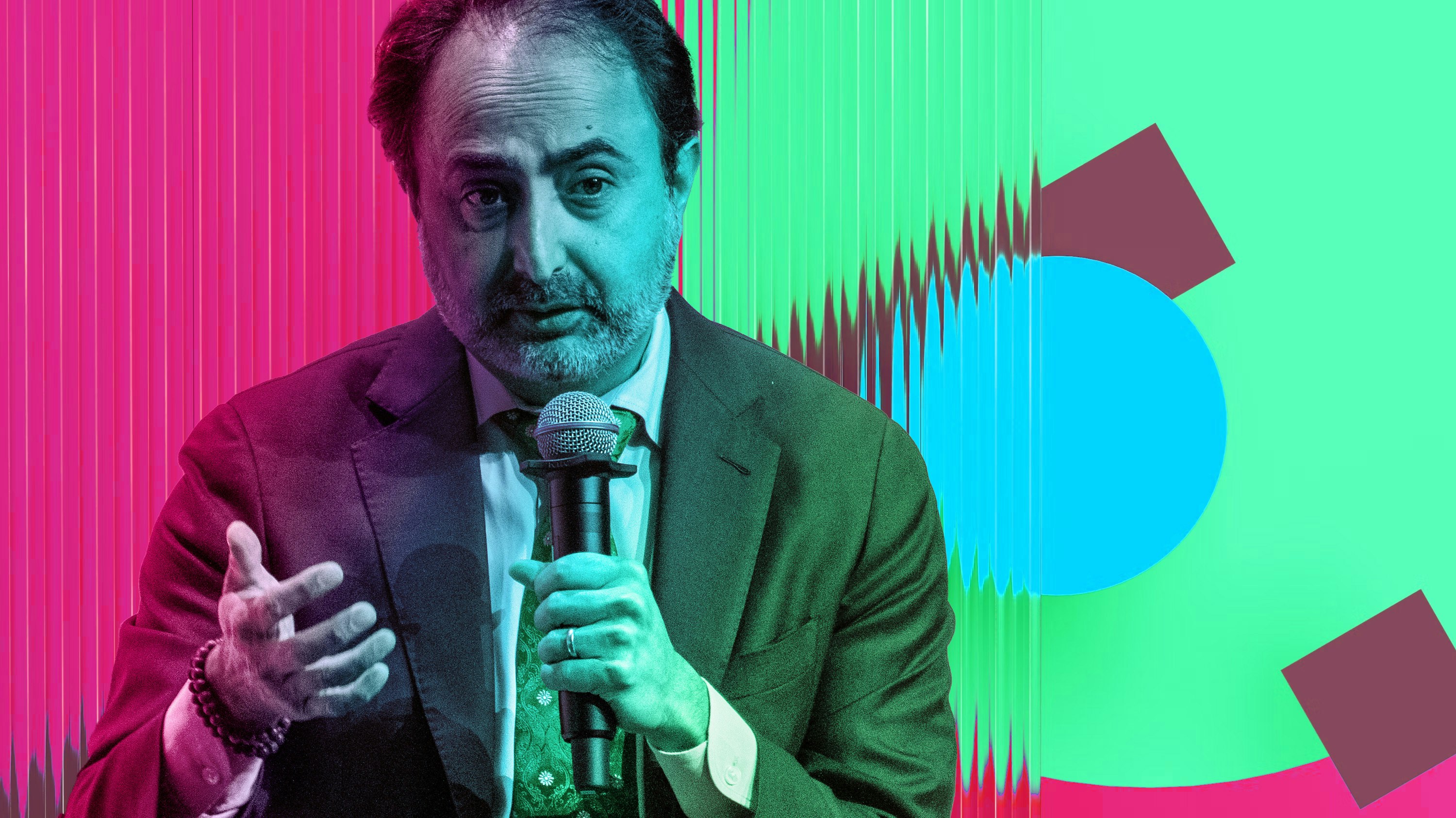 General Catalyst CEO Hemant Taneja. Art by Clark Miller. Photo via Getty.