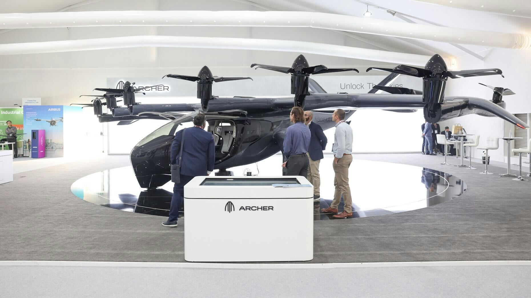 The Archer Midnight at the Dubai Air Show, November 2023. Photo: Getty