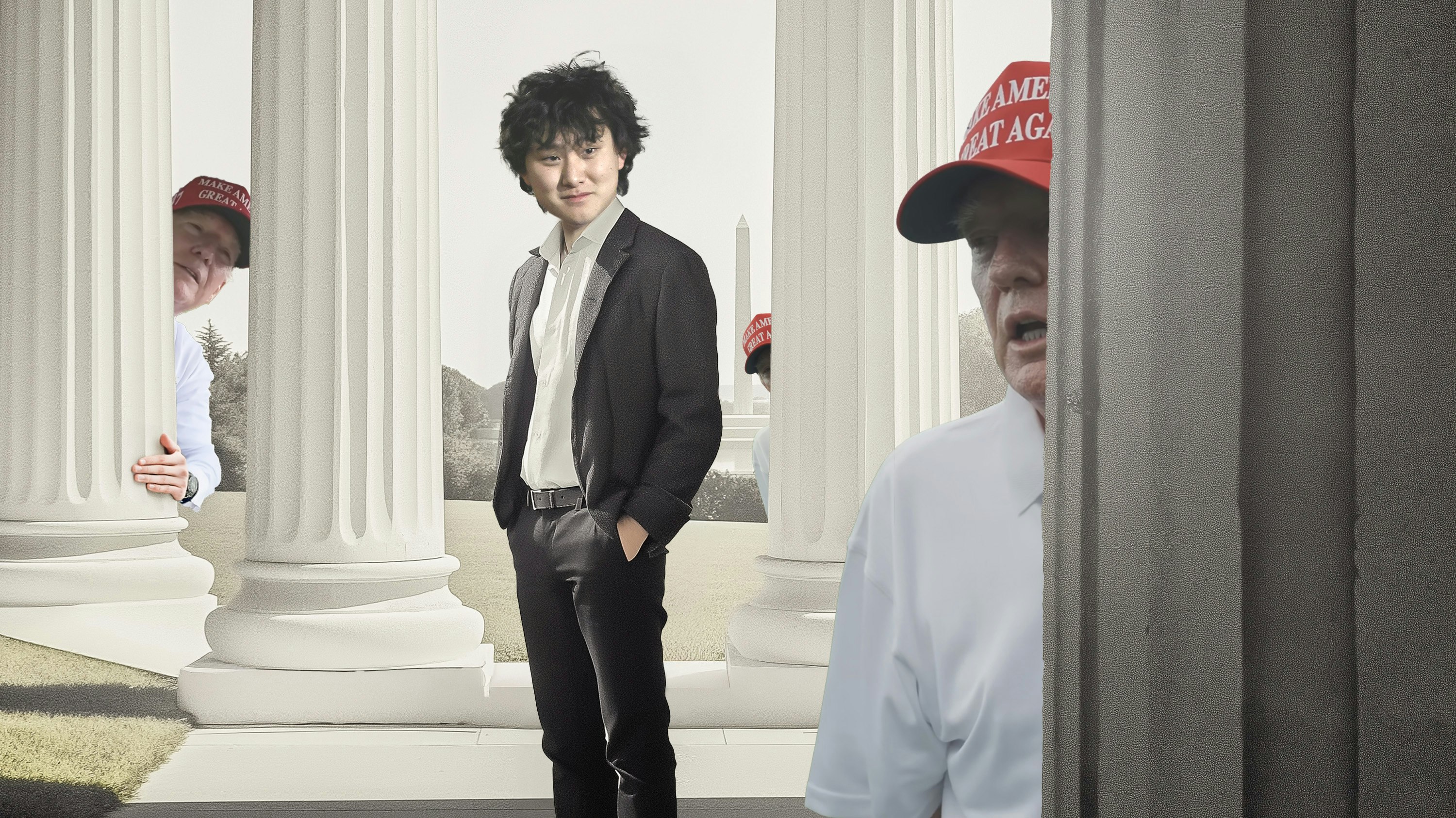 Art by Clark Miller; Wang image via Getty.