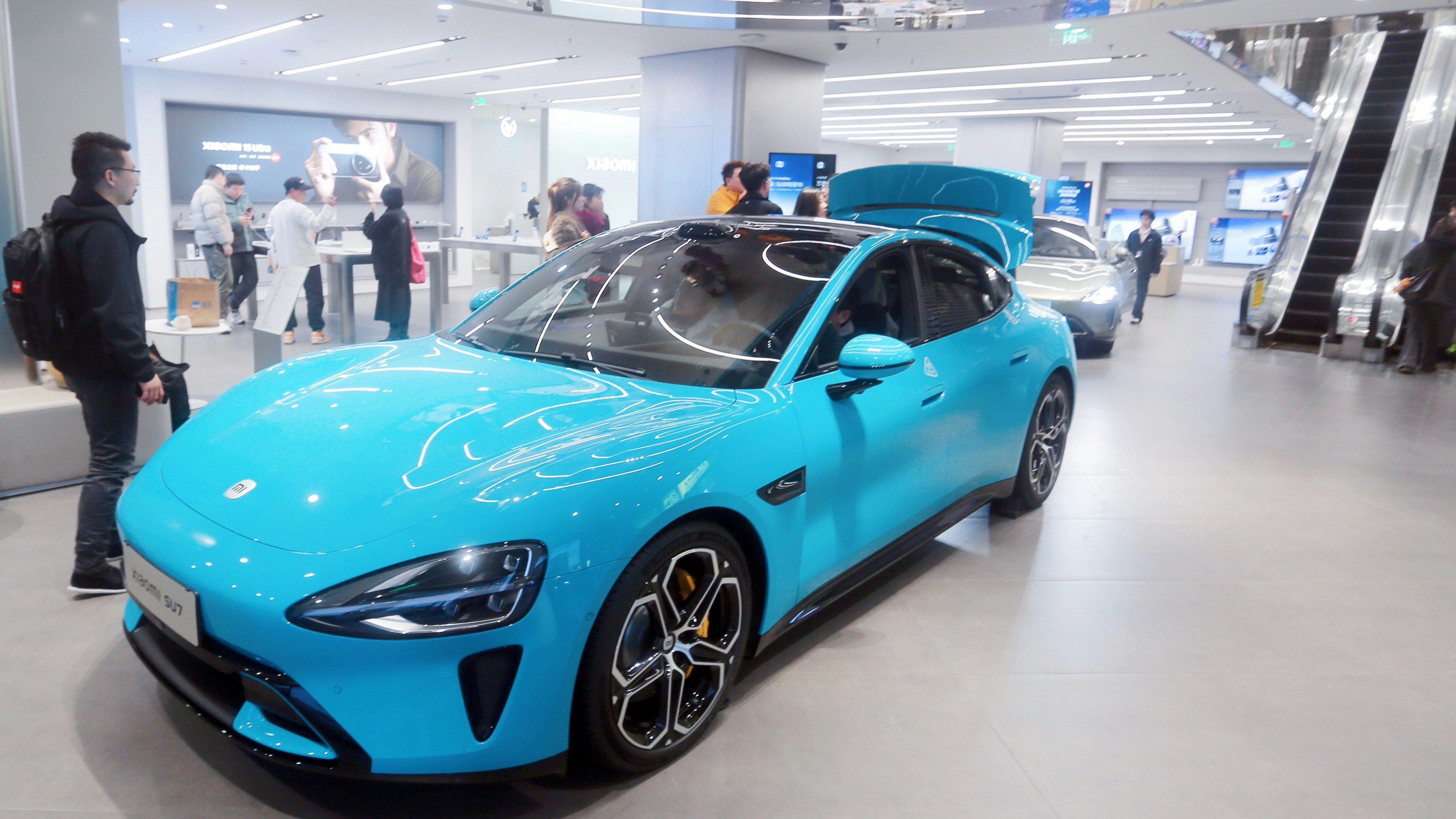 The Xiaomi SU7 sedan. Photo: Costfoto/NurPhoto/Getty 