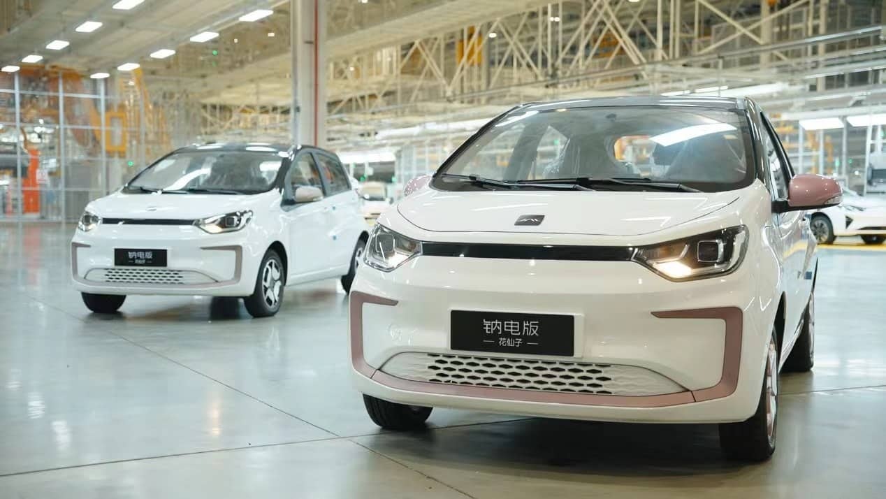 In 2023, China's JAC Group released the Yiwei, powered by a sodium-ion battery. Photo: Courtesy JAC