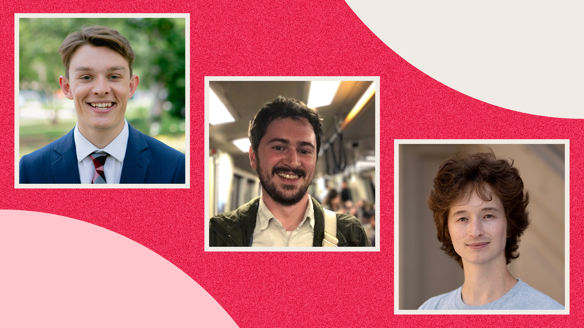 Evan Robinson-Johnson (from left), Aaron Tilley and Rocket Drew