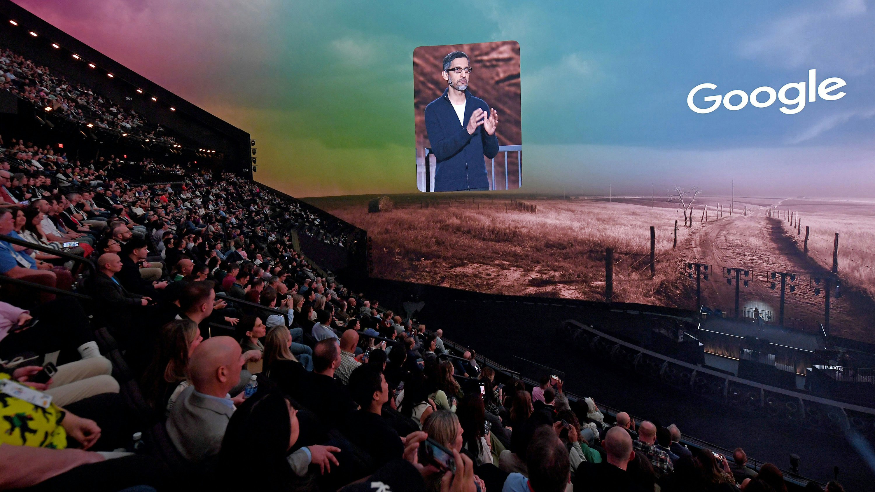 Sundar Pichai, CEO, Google speaks onstage during Google Cloud Next “25: AI Exclusive at the Sphere” on April 08, 2025 in Las Vegas, Nevada. Image via Getty.