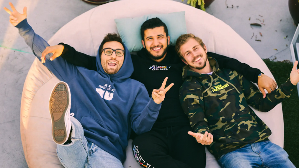 From left to right Matt Dahlia, Ammar Kandil and Thomas Brag, who are behind the Yes Theory YouTube channel. Photo courtesy of Fan of a Fan.  