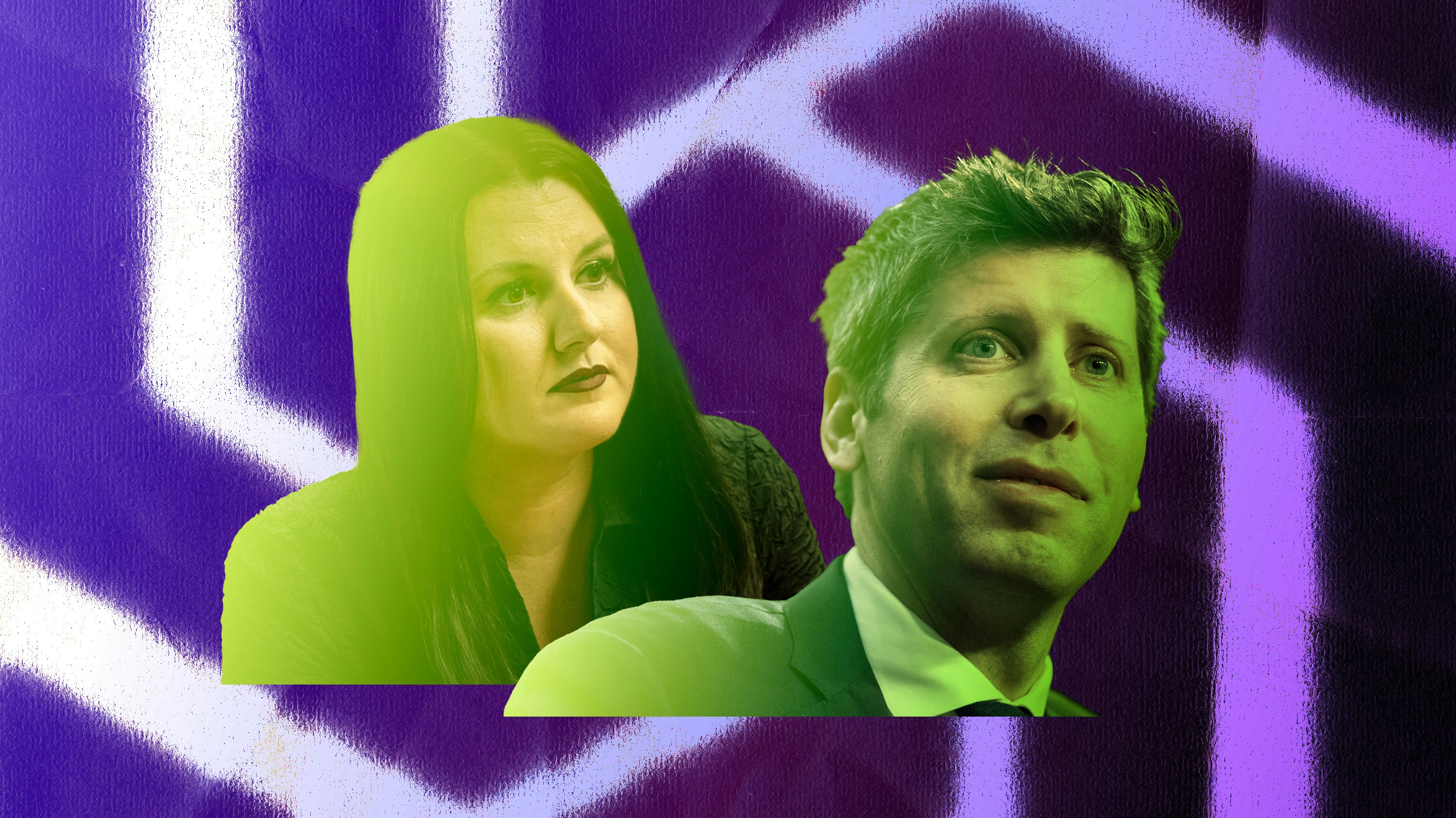 Fidji Simo, left, and Sam Altman. Photos via Getty