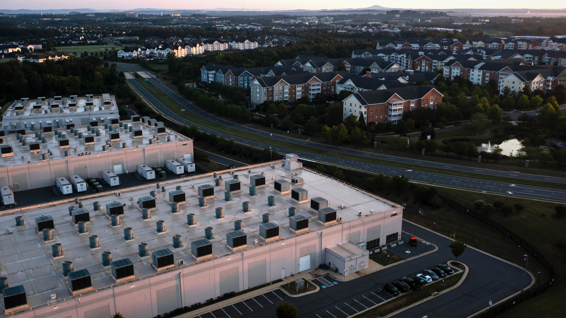 An Amazon Web Services data center in Ashburn, Va. Photo via Getty