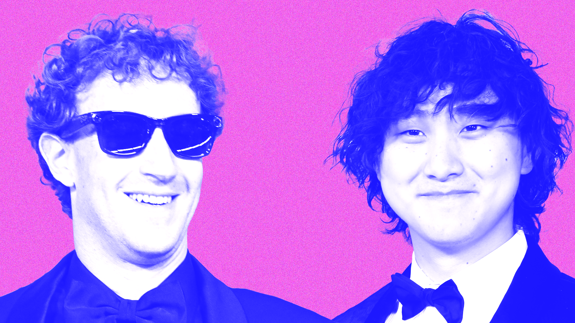 Meta CEO Mark Zuckerberg, left, and Scale AI CEO Alexandr Wang. Photos via Getty