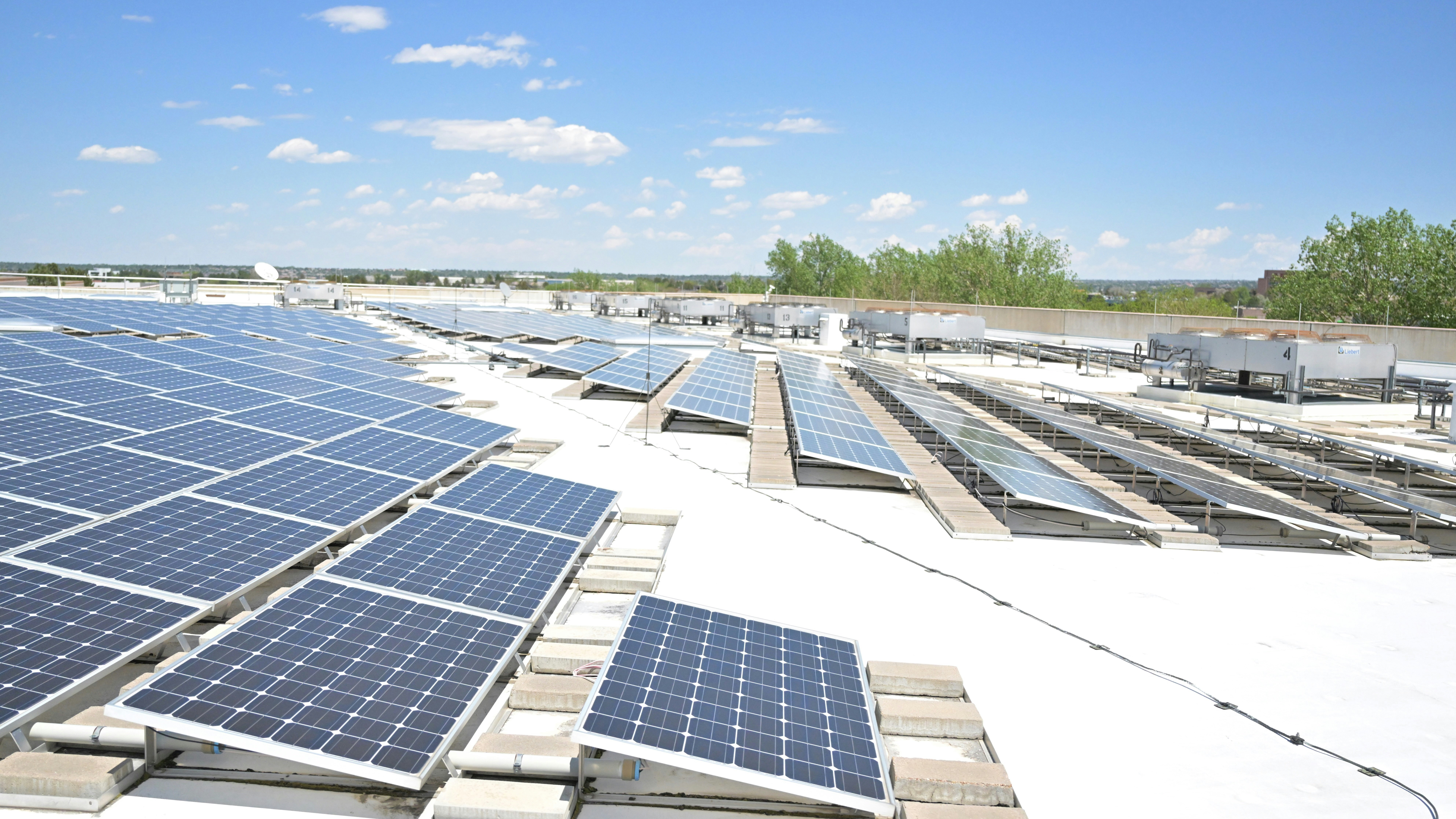Solar array atop an AI data center in Centennial, Colo. Photo: RJ Sangosti/MediaNews Group/The Denver Post/Getty