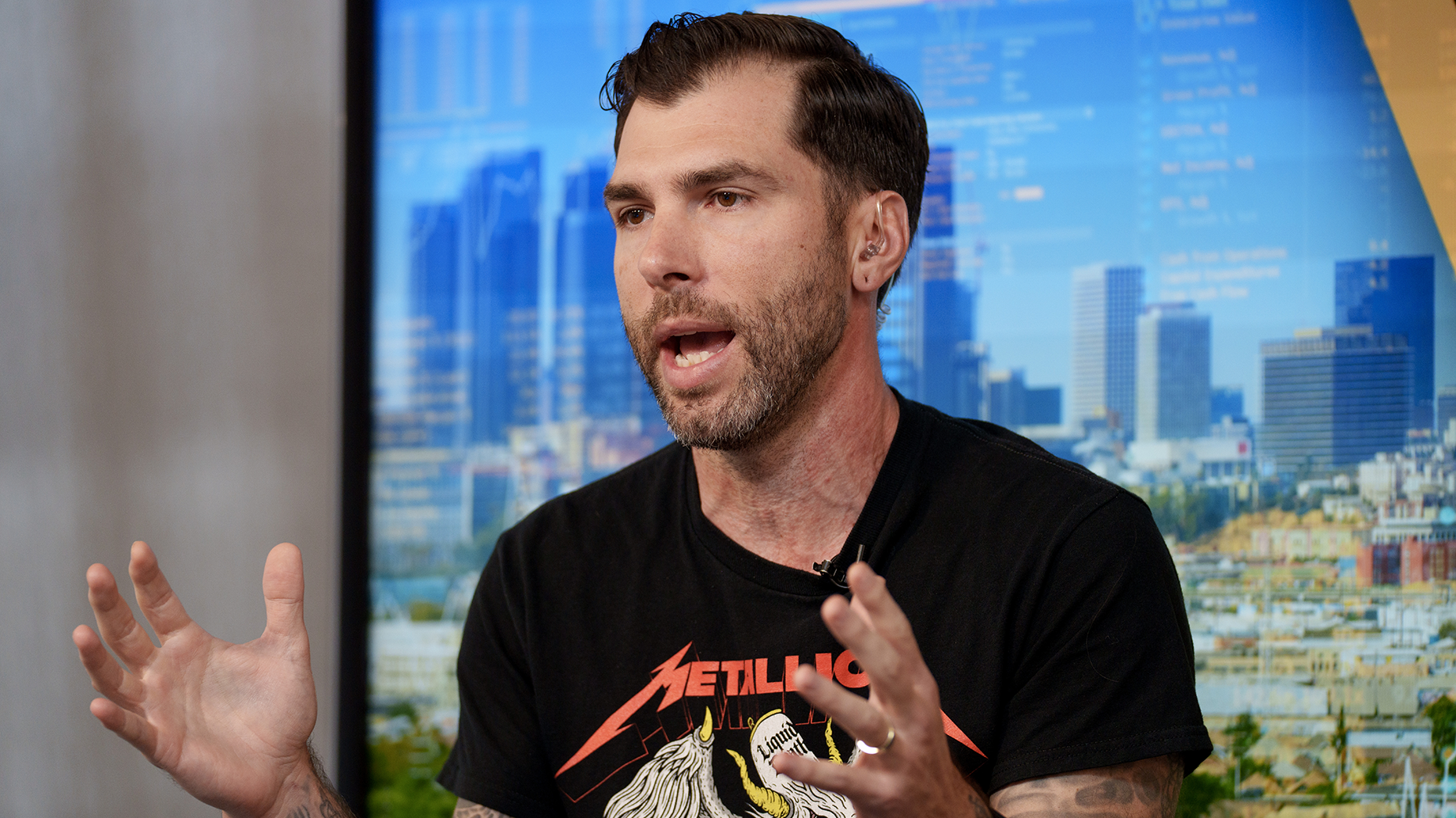 Mike Cessario, CEO of Liquid Death. Photo via Getty.