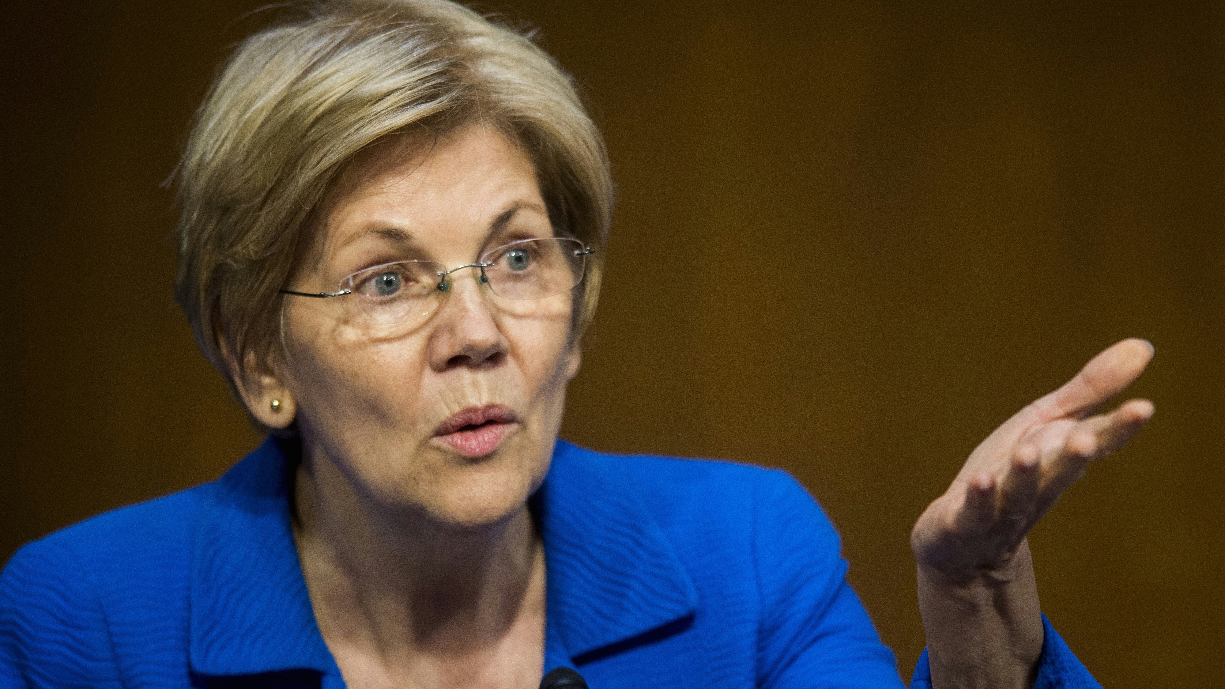 Sen. Elizabeth Warren. Photo by Bloomberg.