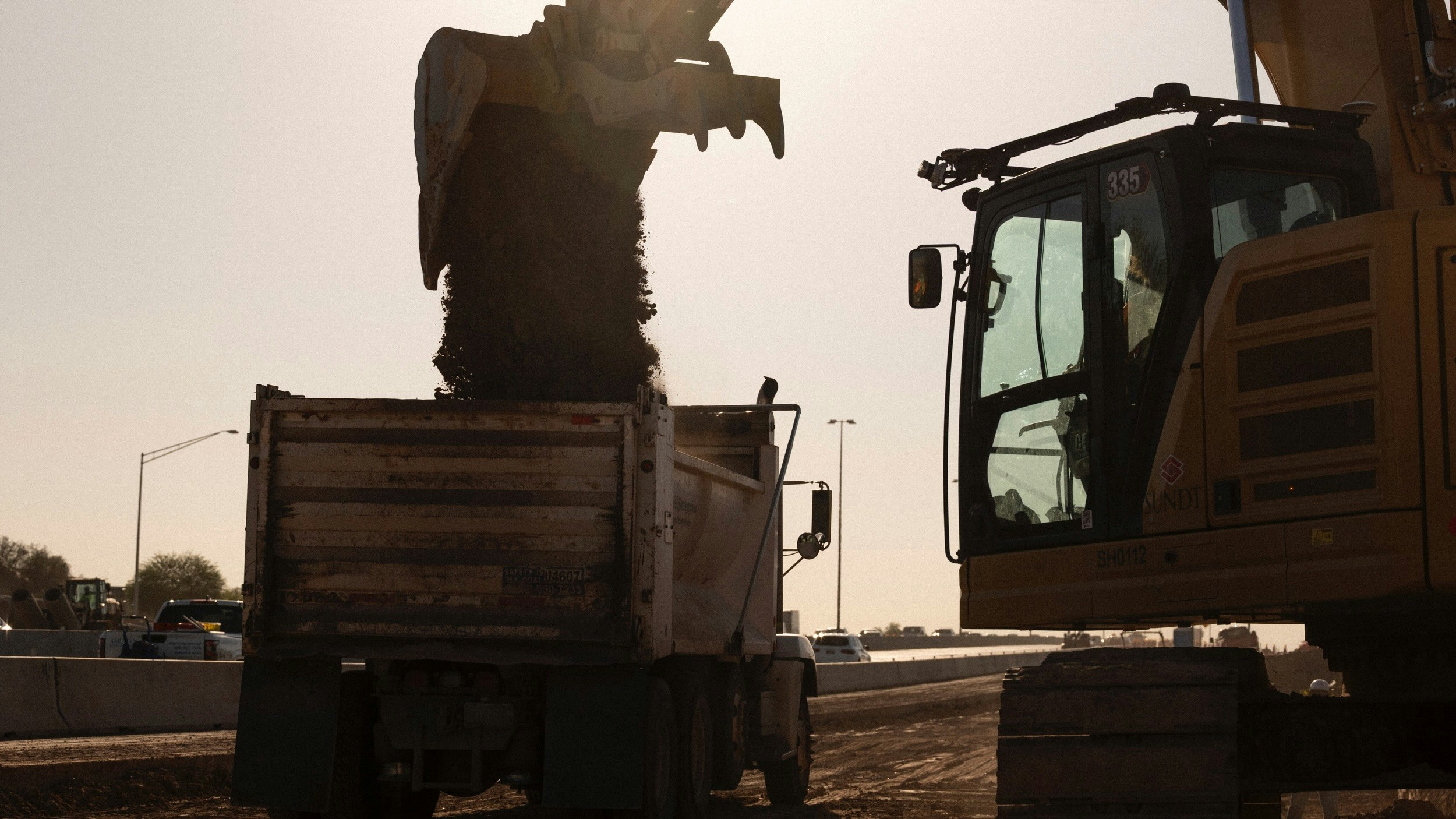 Testing Bedrock's autonomously driven excavator. Photo: Courtesy Bedrock