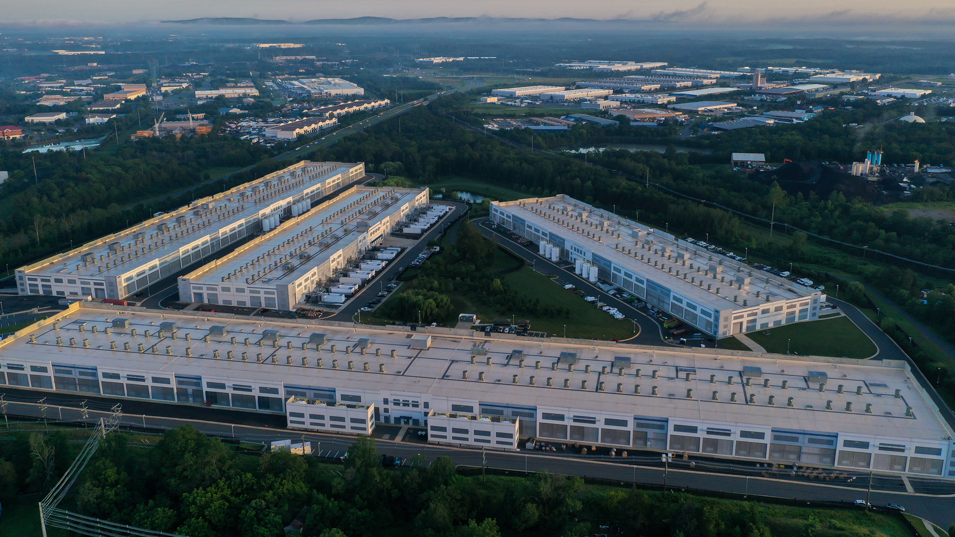 An Amazon data center in Virginia. Photo via Getty.