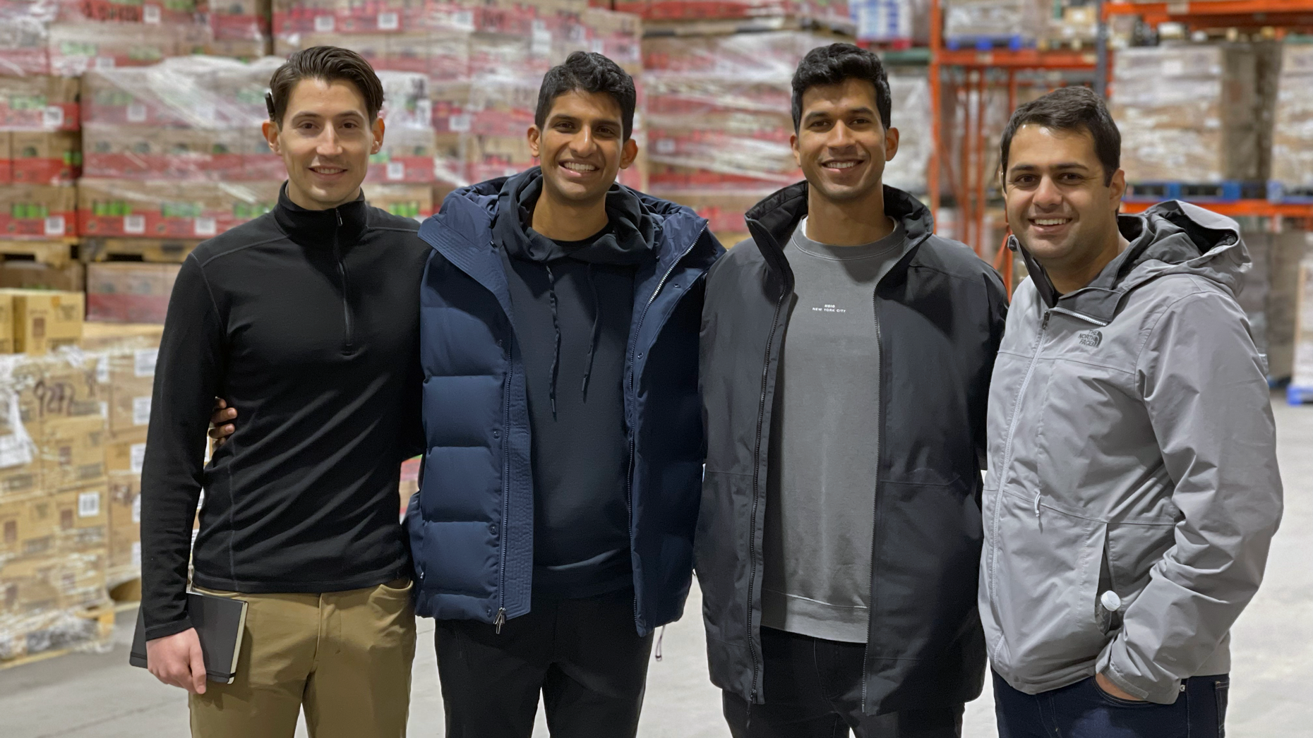 Trey Ogilvie and Conduit Commerce employees Rohan Shah, Anand Prabhu and Rahul Sinha (left to right).