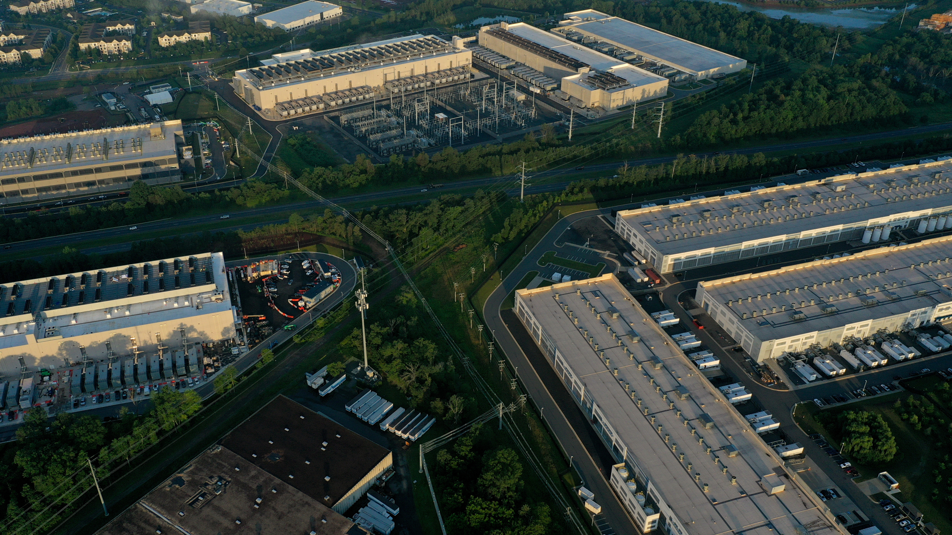AWS data centers in Manassas, Va. Photo via Getty