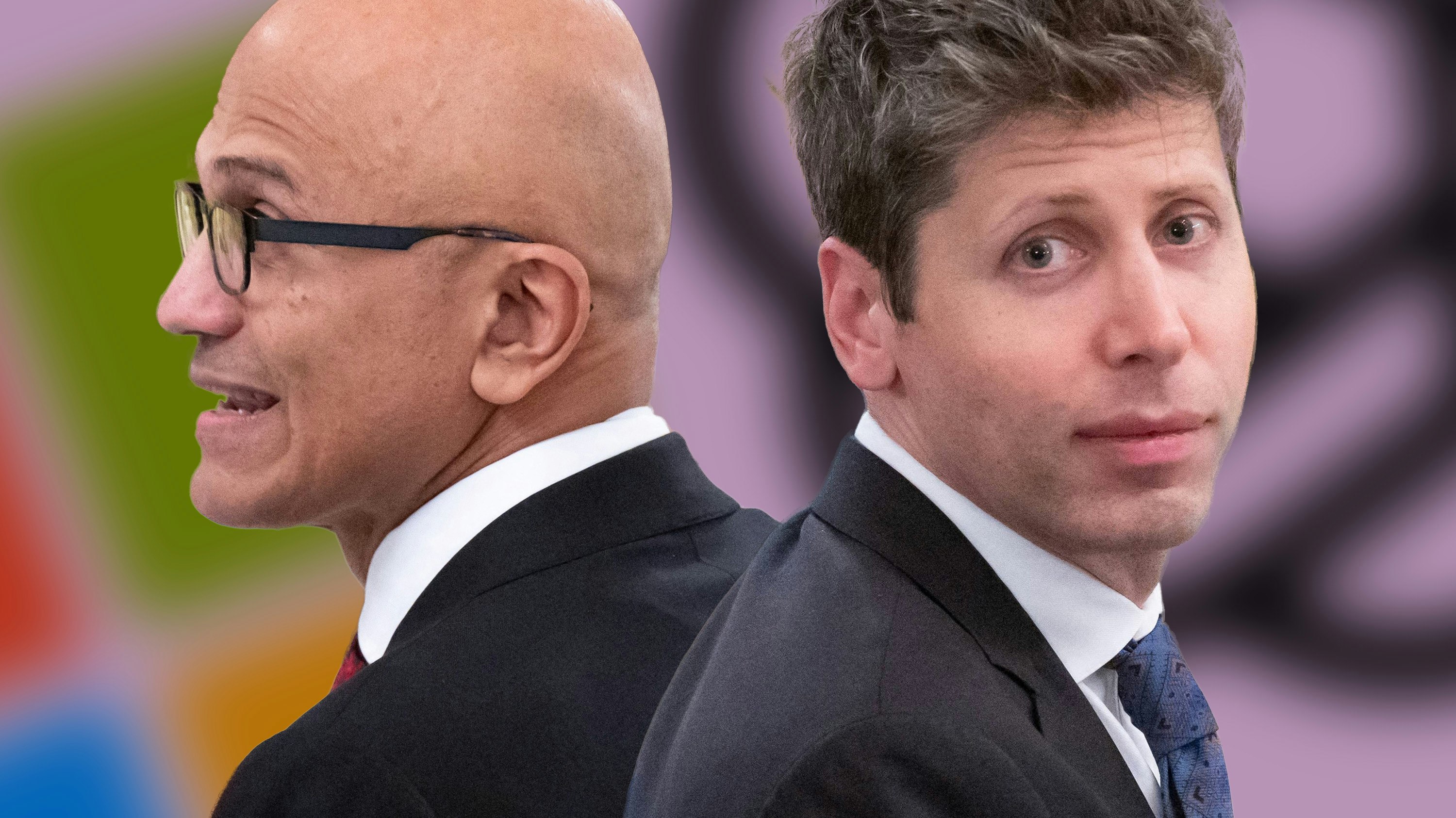Microsoft CEO Satya Nadella and OpenAI CEO Sam Altman Images via Getty
