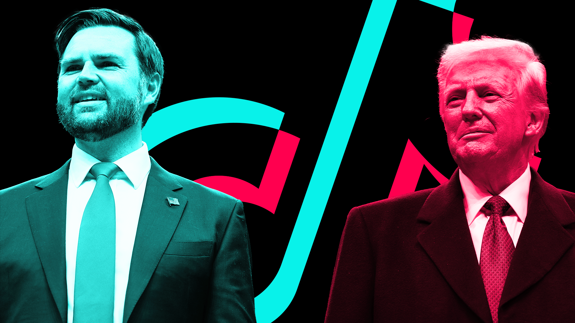 Vice President J.D. Vance, left, and President Donald Trump. Photo via Getty