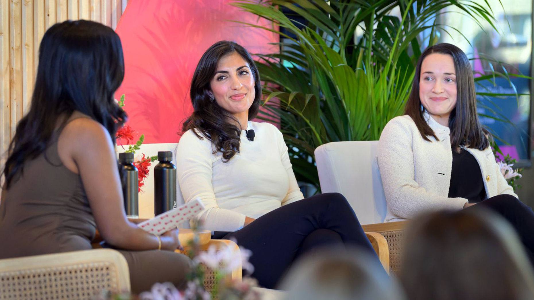 Natasha Mascarenhas, Nina Achadjian and Leigh Marie Braswell at The Information's WTF Summit in October 2025. Photo by Erin Beach. 