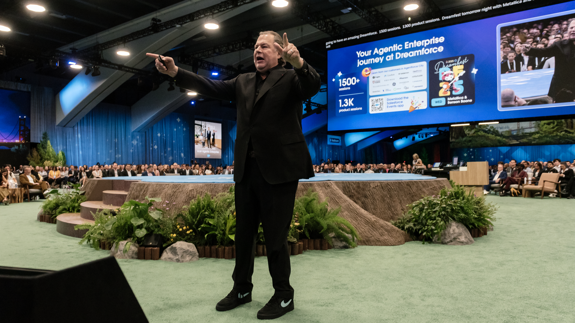 Salesforce CEO Marc Benioff at the 2025 Dreamforce conference last month. Getty Images