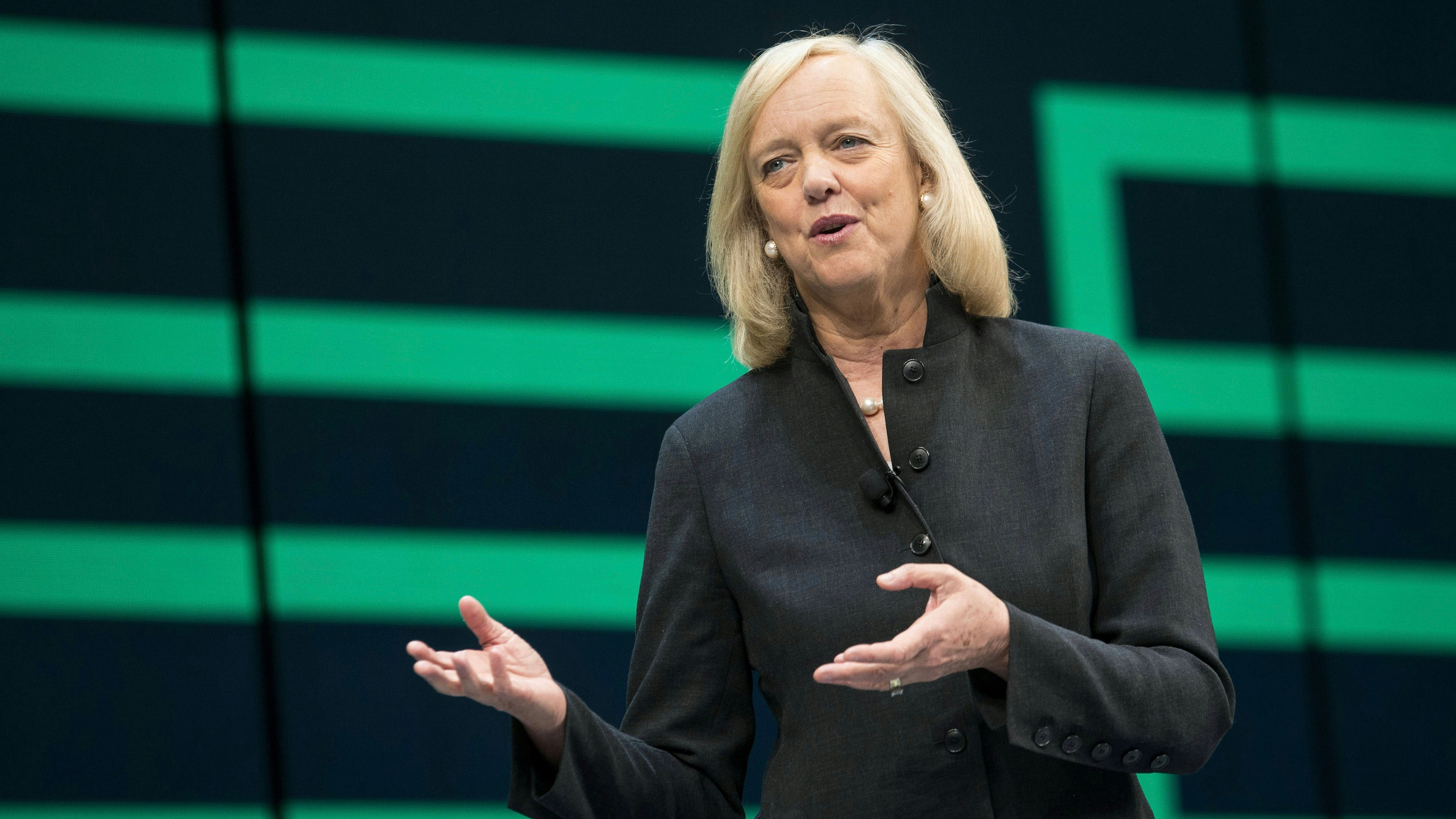 Hewlett Packard Enterprise CEO Meg Whitman. Photo by Bloomberg.
