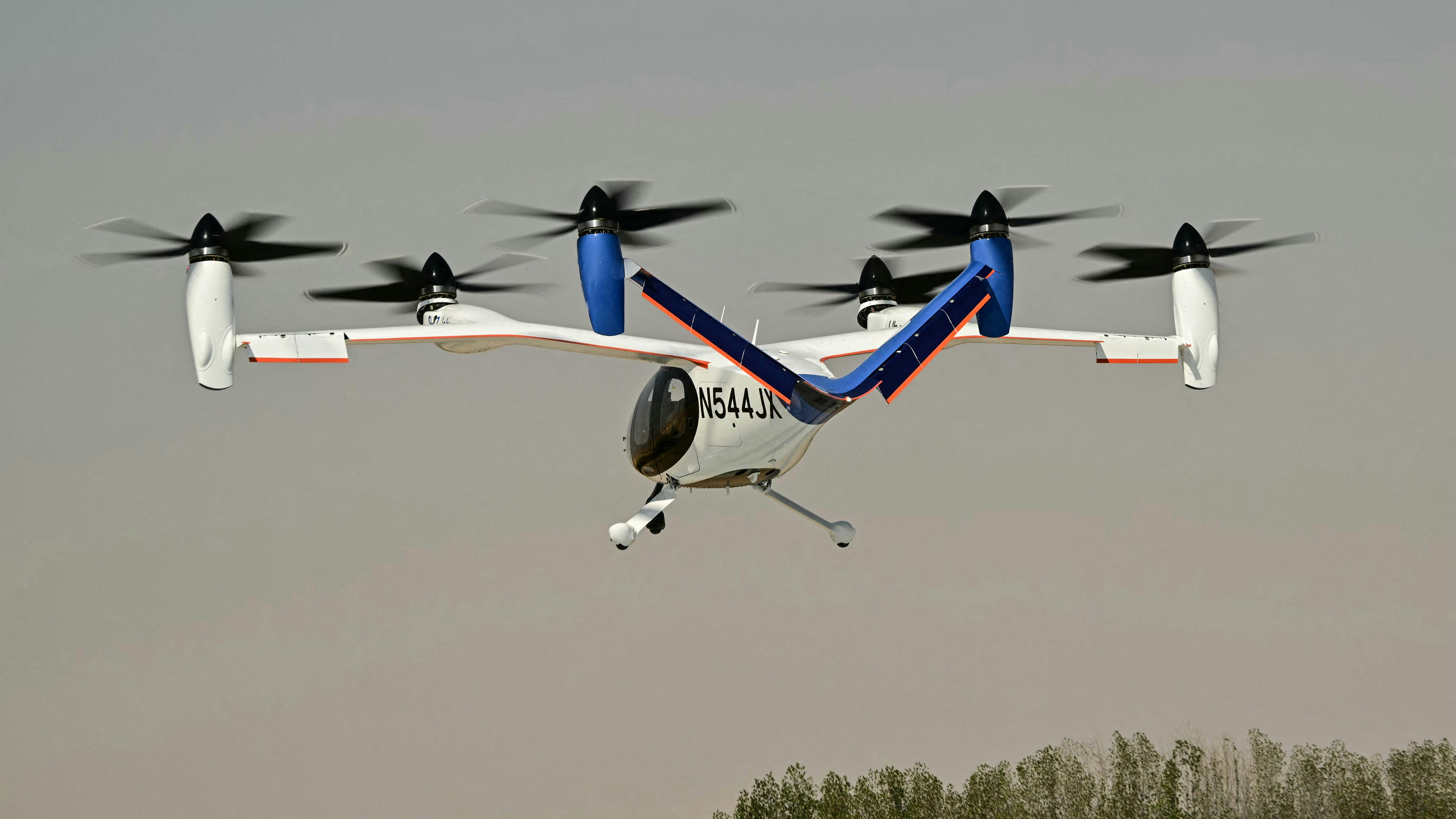 Joby demonstrated its flying taxi in Dubai last week. Photo: Giuseppe Cacace/AFP/Getty
