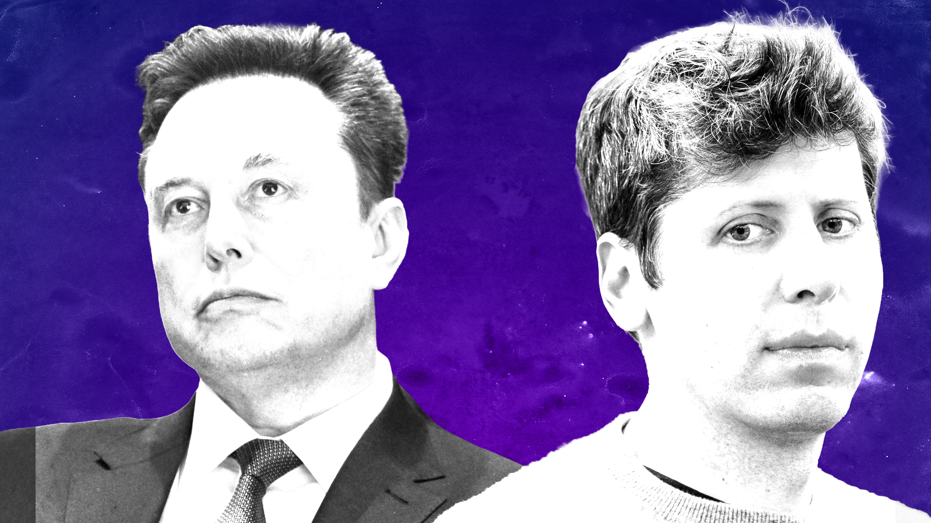 Elon Musk, left, and Sam Altman. Photos by Getty Images.