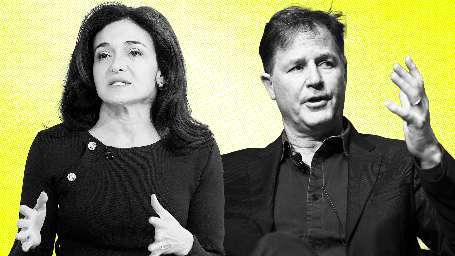 Sheryl Sandberg, left, and Nick Clegg were named to the Nscale board last week. Photos by Getty