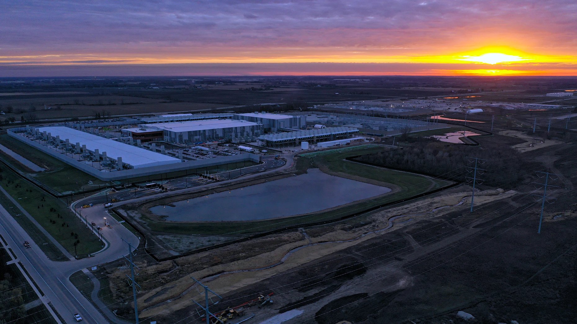 Microsoft’s data center project Mount Pleasant, Wis. in late 2025. Joe Timmerman/Wisconsin Watch via Getty Images