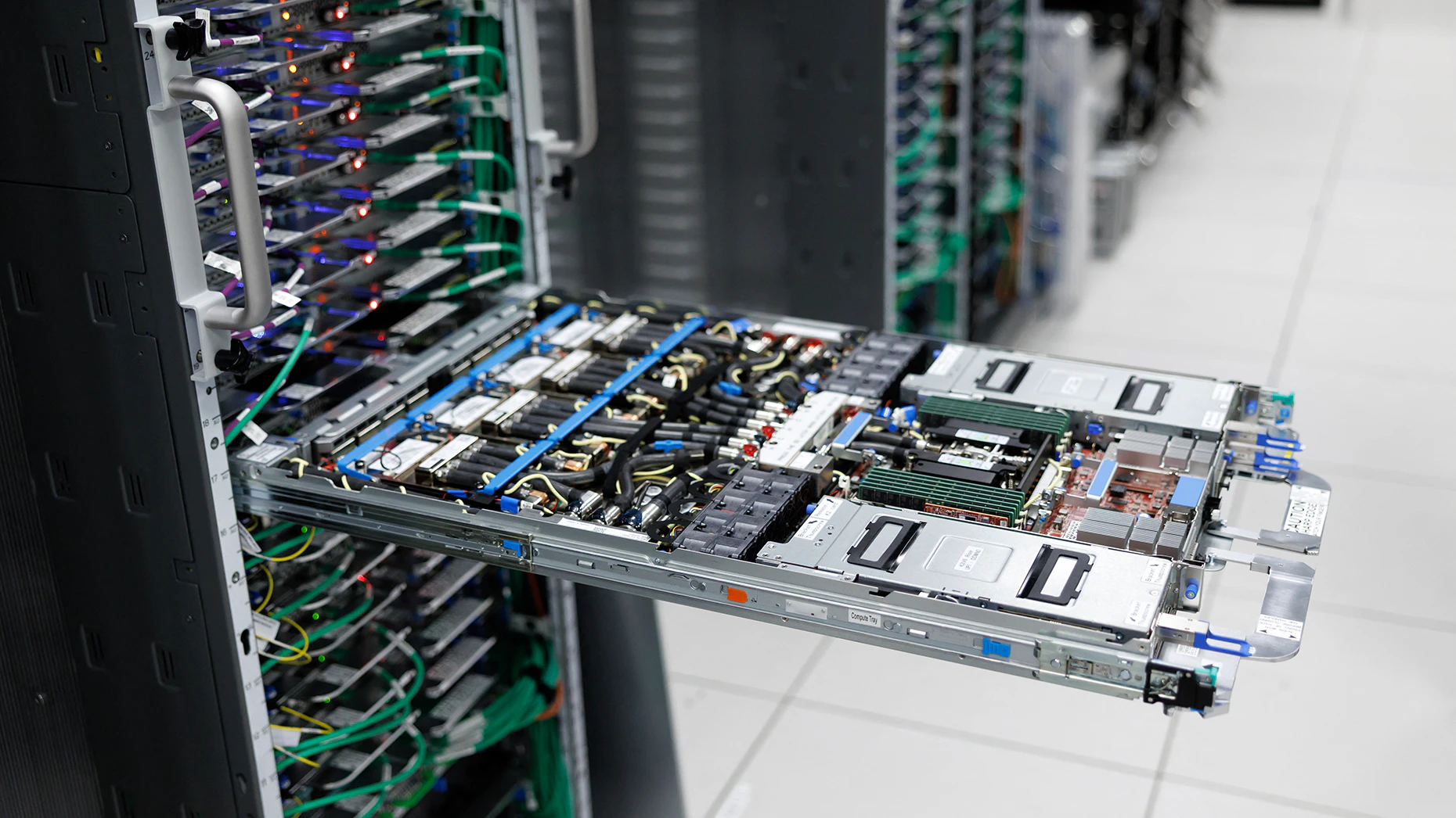 A Trainium3 UltraServer at an AWS QA lab in Austin.  Photo by Mark Felix / Getty Images.