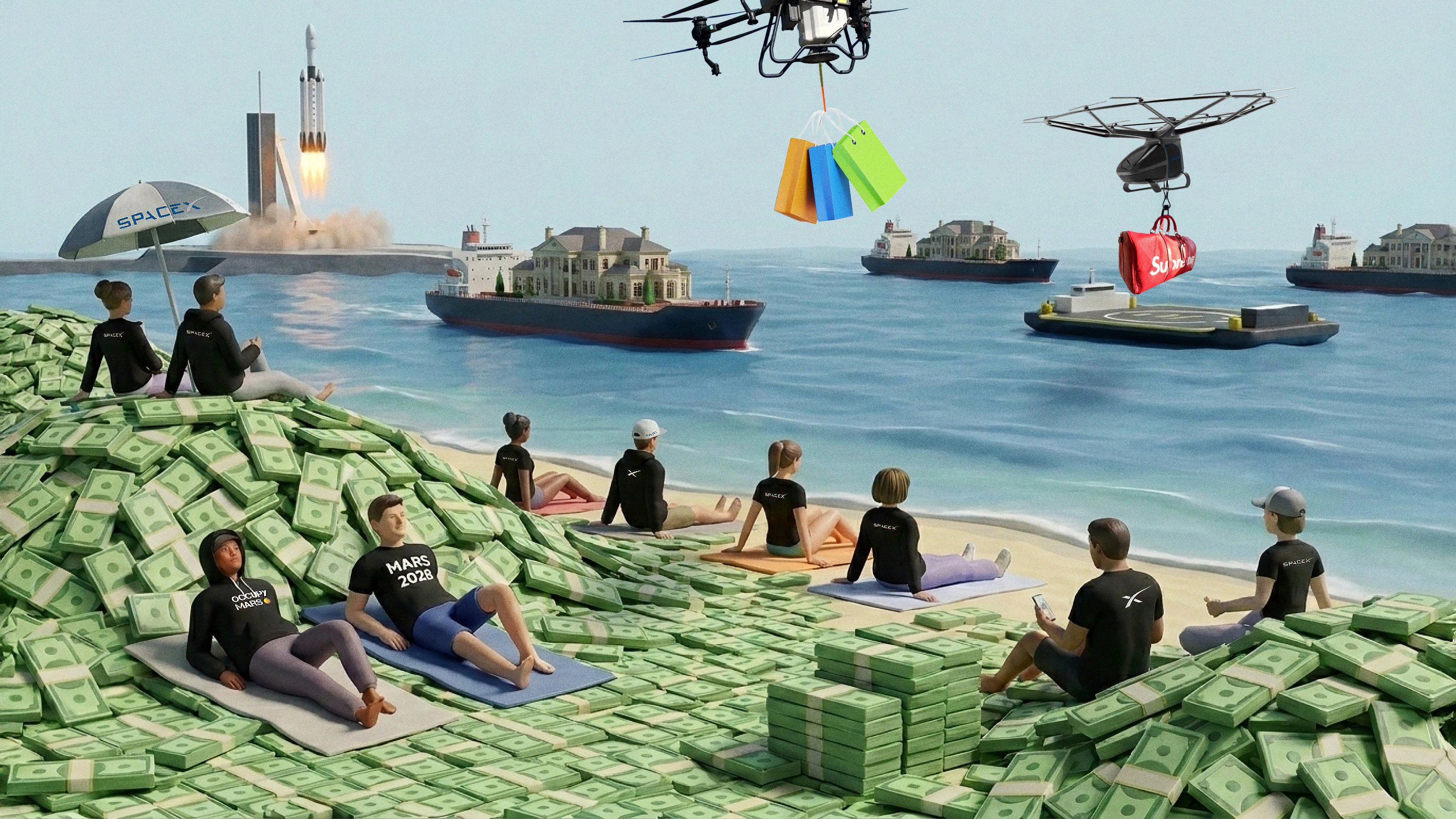 SpaceX Millionaires Mull IPO Windfall: A Mansion, a College Fund—or ‘Chill on the Beach’?