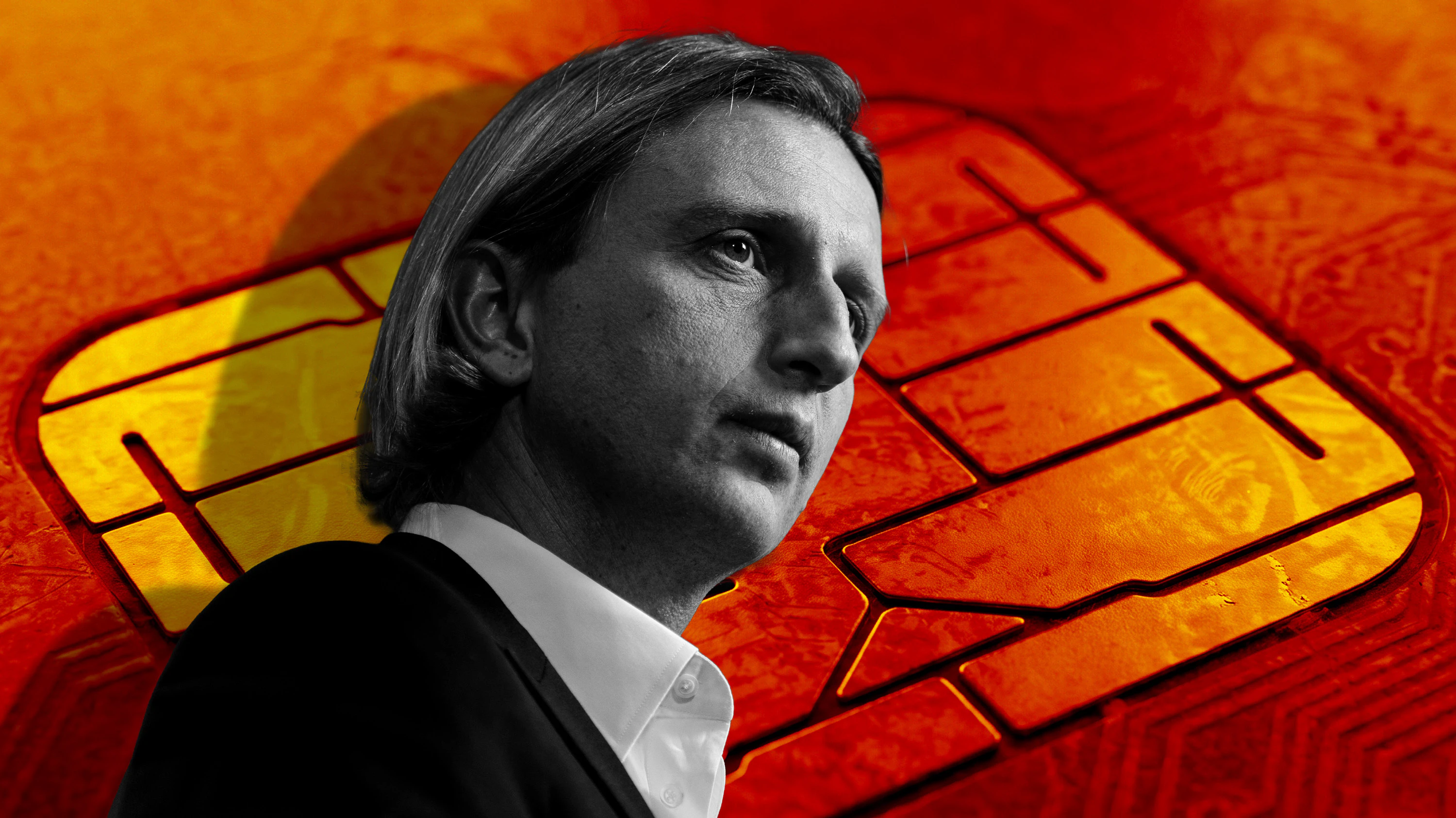 Nikolay Storonsky, chief executive officer of Revolut Ltd. Art by Clark Miller; Getty Images.
