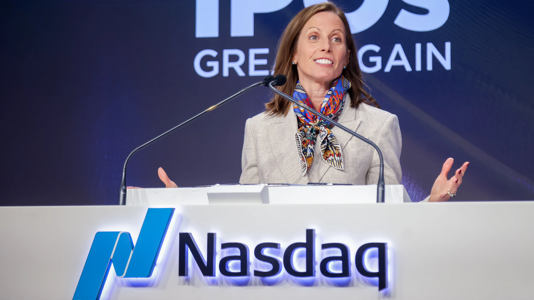 Adena Friedman, CEO of Nasdaq. Photo by Bill Ingalls/ Getty Images