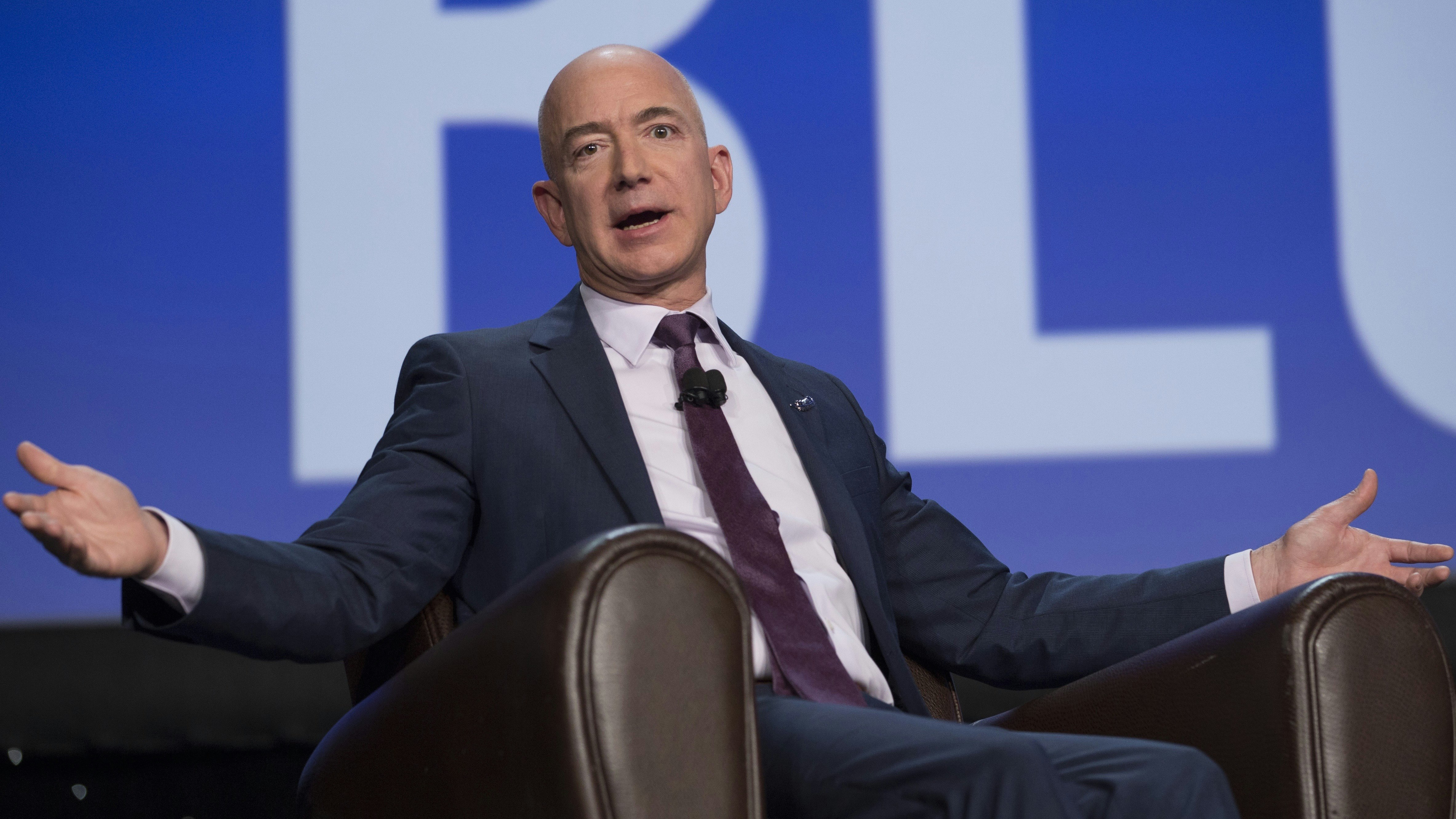 Amazon CEO Jeff Bezos. Photo by Bloomberg.