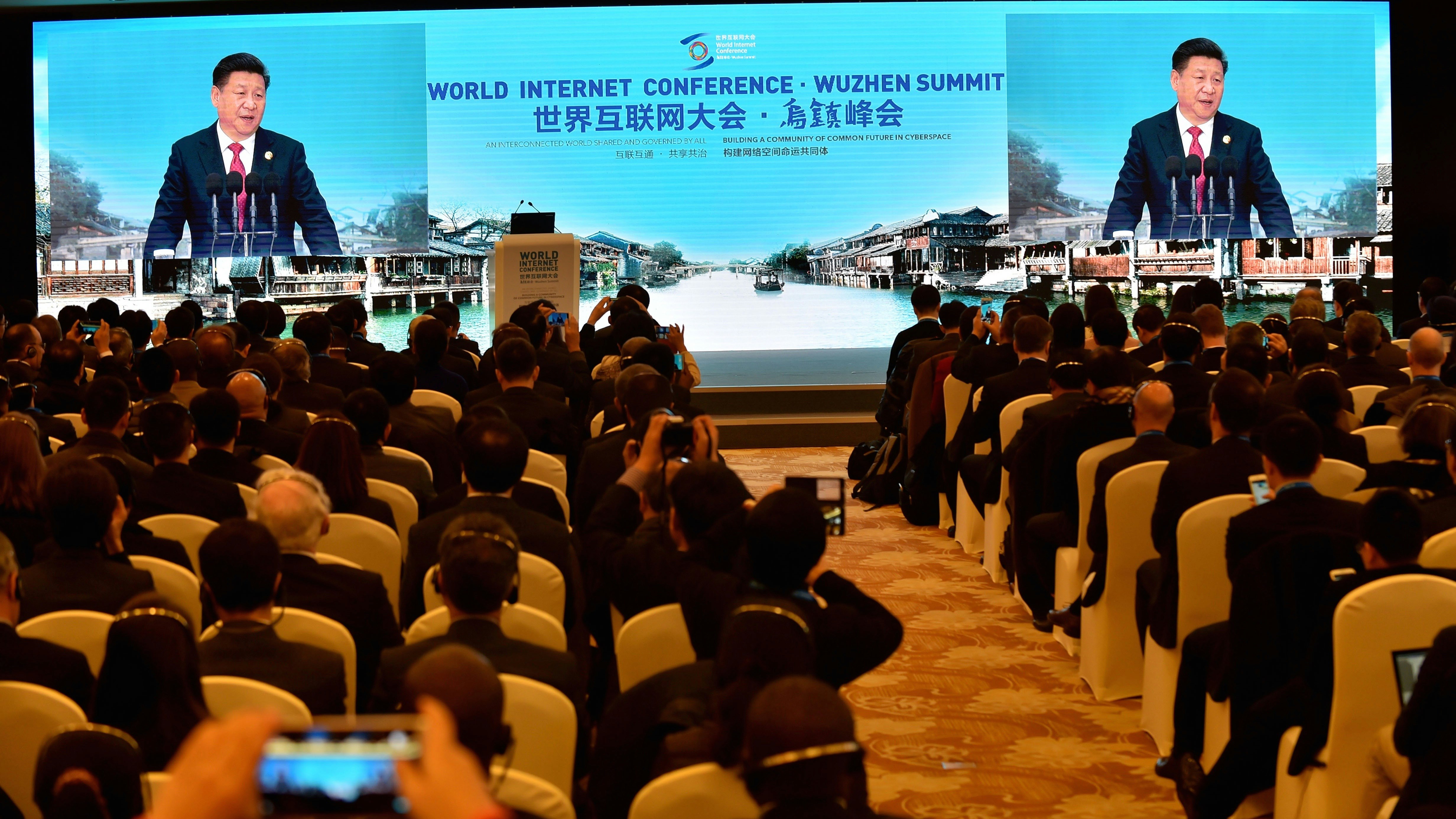 Chinese President Xi Jinping at last year's World Internet Conference in China. Photo by AP.