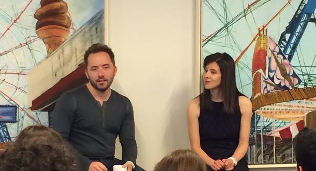 Drew Houston and Jessica Lessin at The Information's event in N.Y. Photo by Katie Benner.