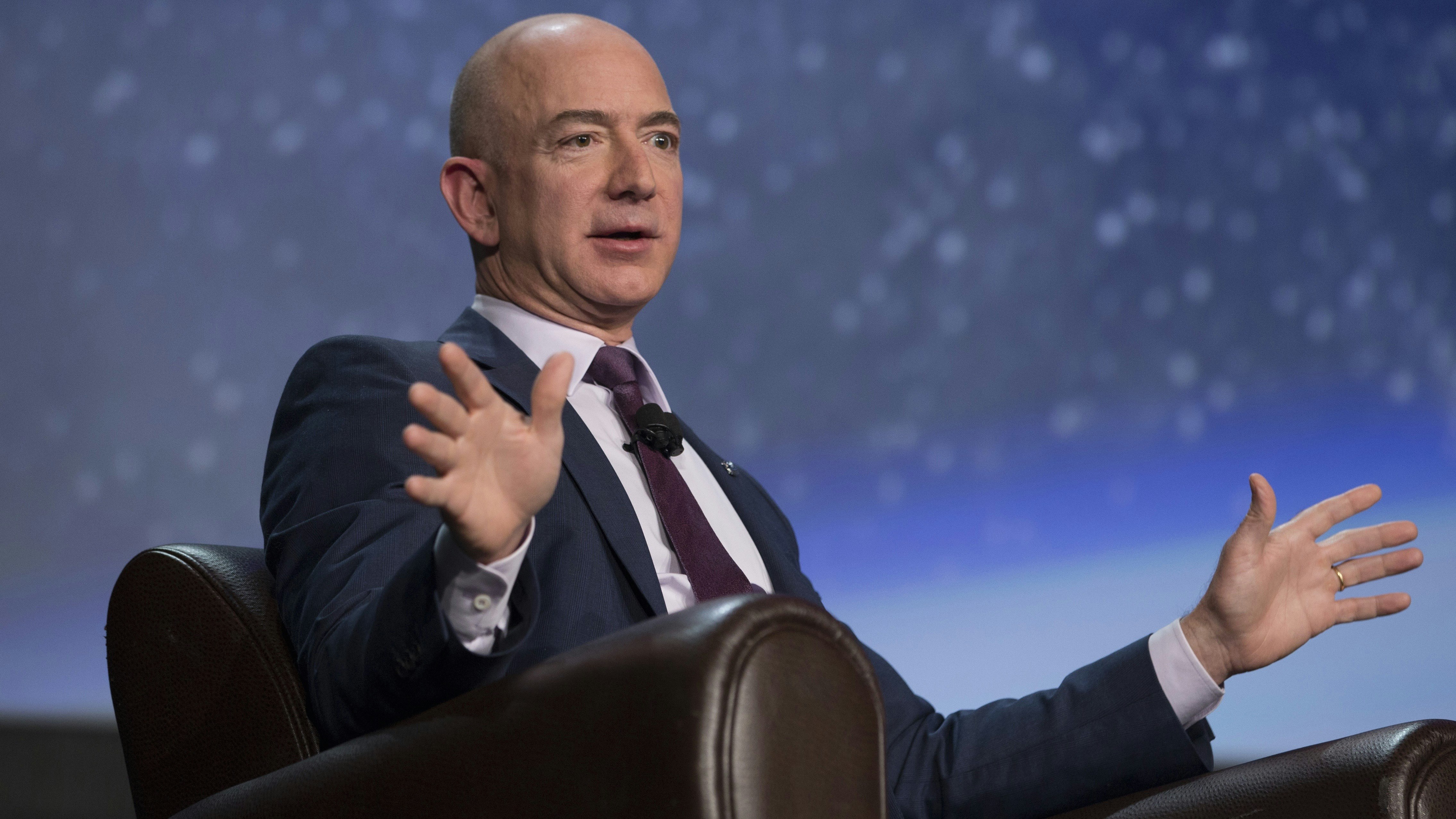 Amazon CEO Jeff Bezos. Photo by Bloomberg.