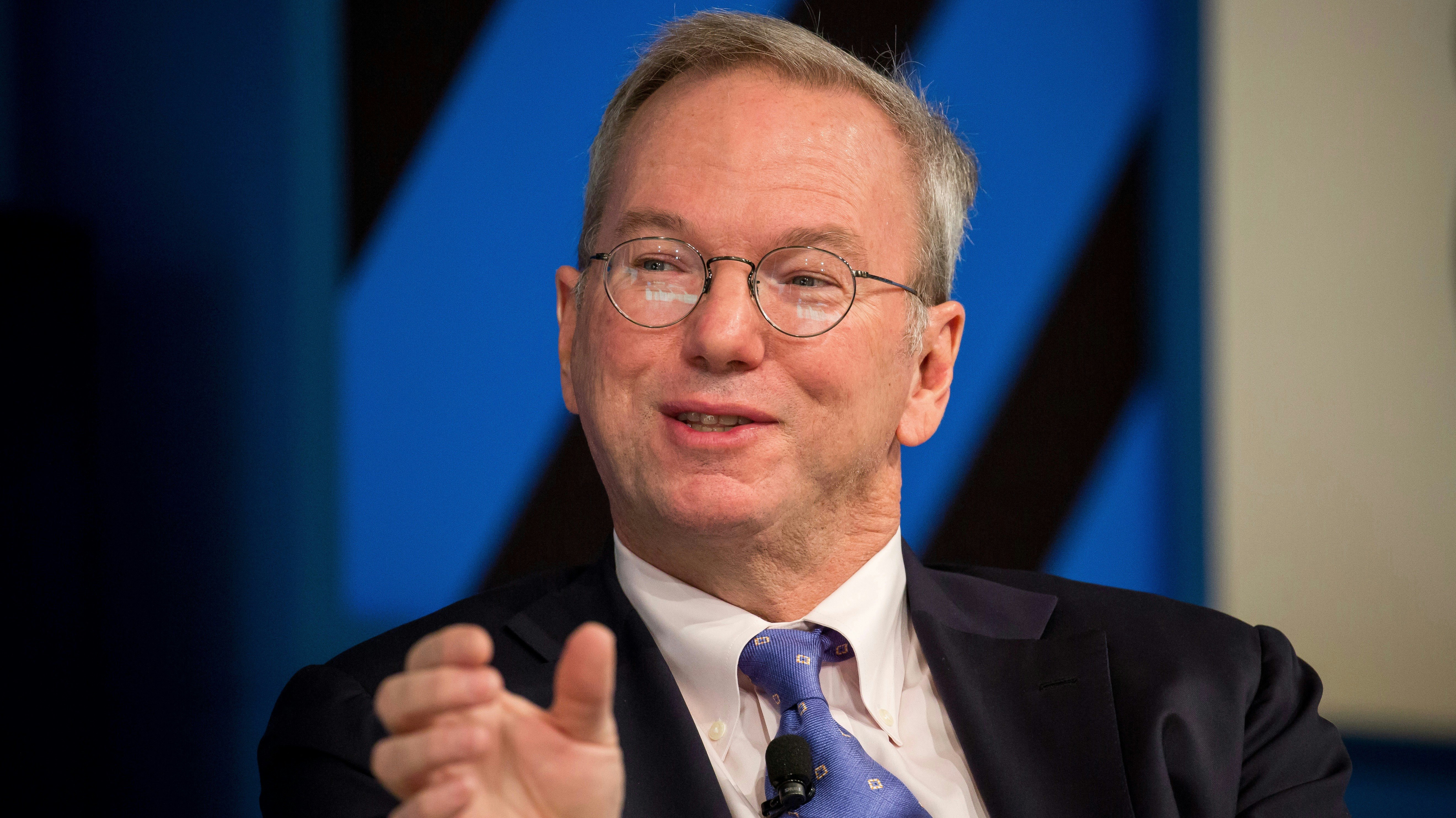 Eric Schmidt, executive chairman of Alphabet. Photo by Bloomberg.