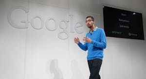 Sundar Pichai, head of Android. Photo by Bloomberg.