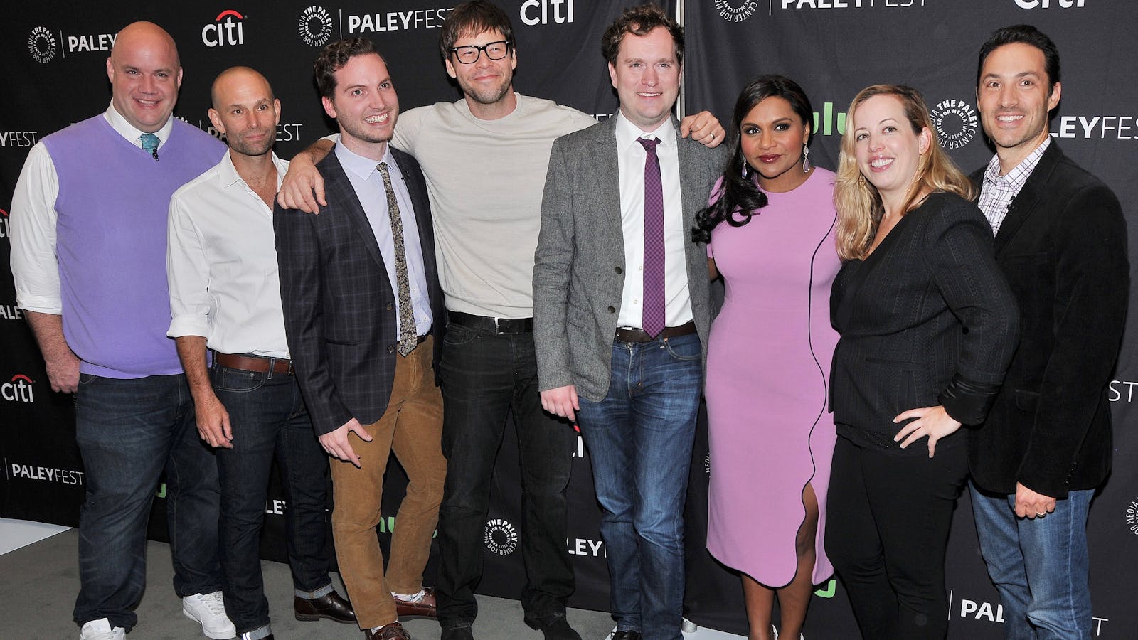 Writers for "The Mindy Project," now on Hulu, at an event last September. Photo by AP.