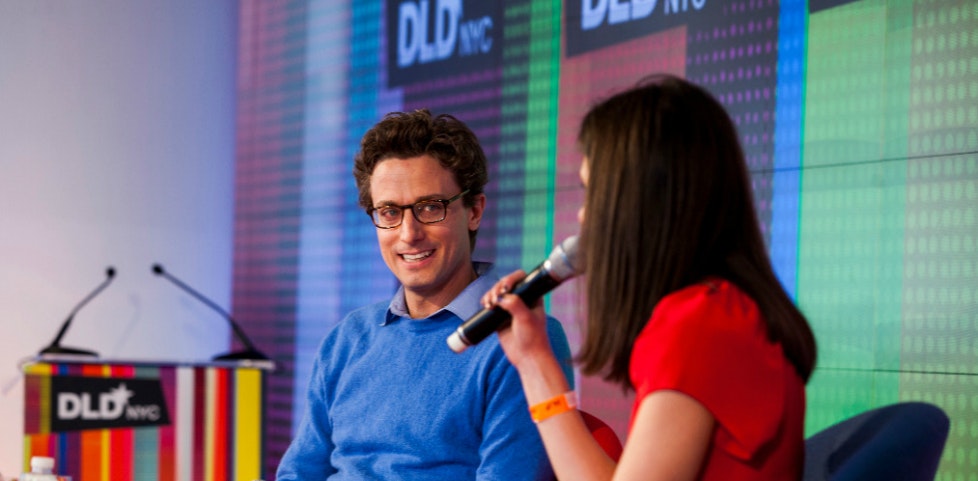 Jonah Peretti and Jessica Lessin. Photo by Jason Andrews/ DLD Conference. 