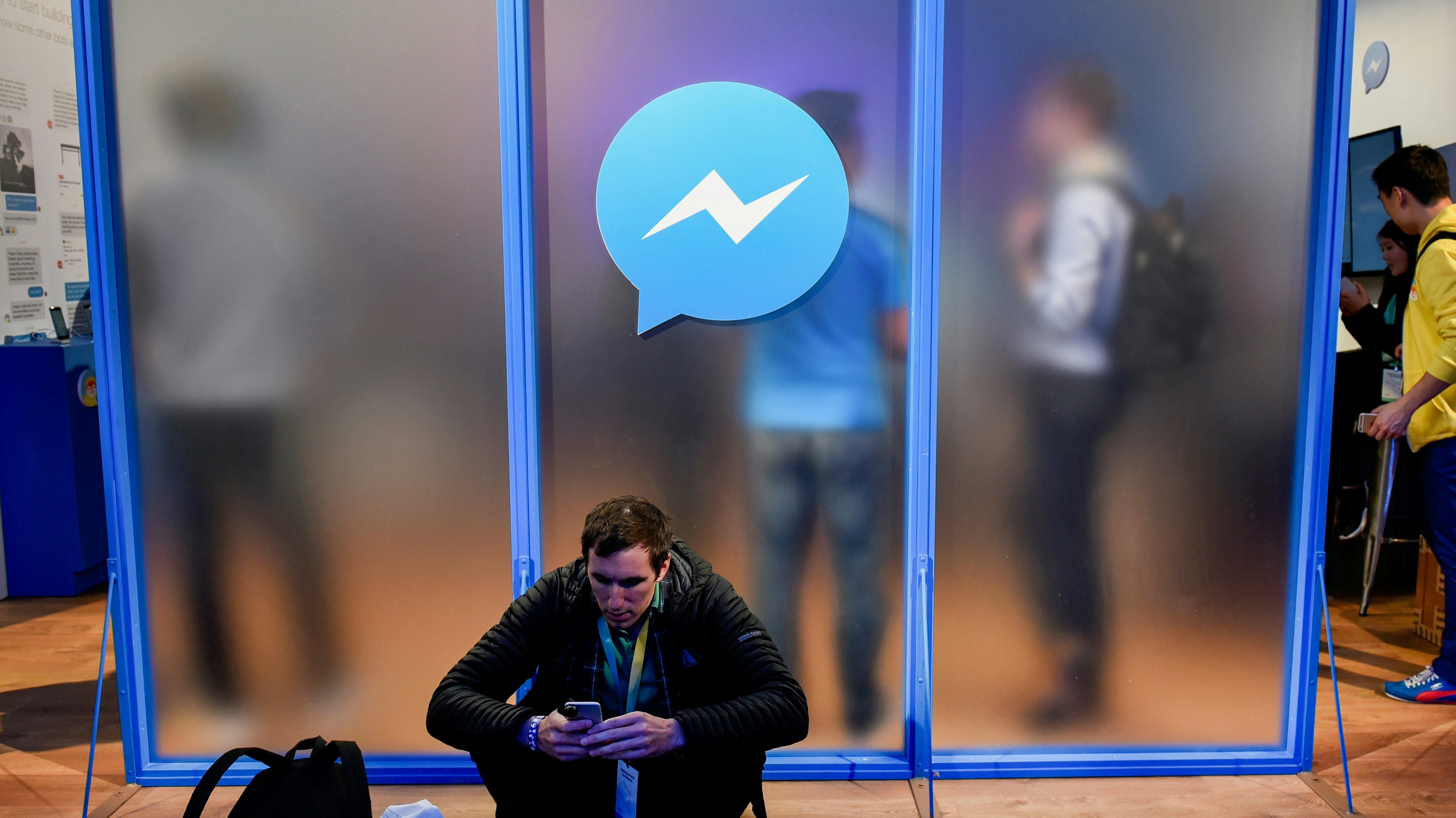 An attendee at Facebook’s F8 developers conference last year. Photo by Bloomberg.