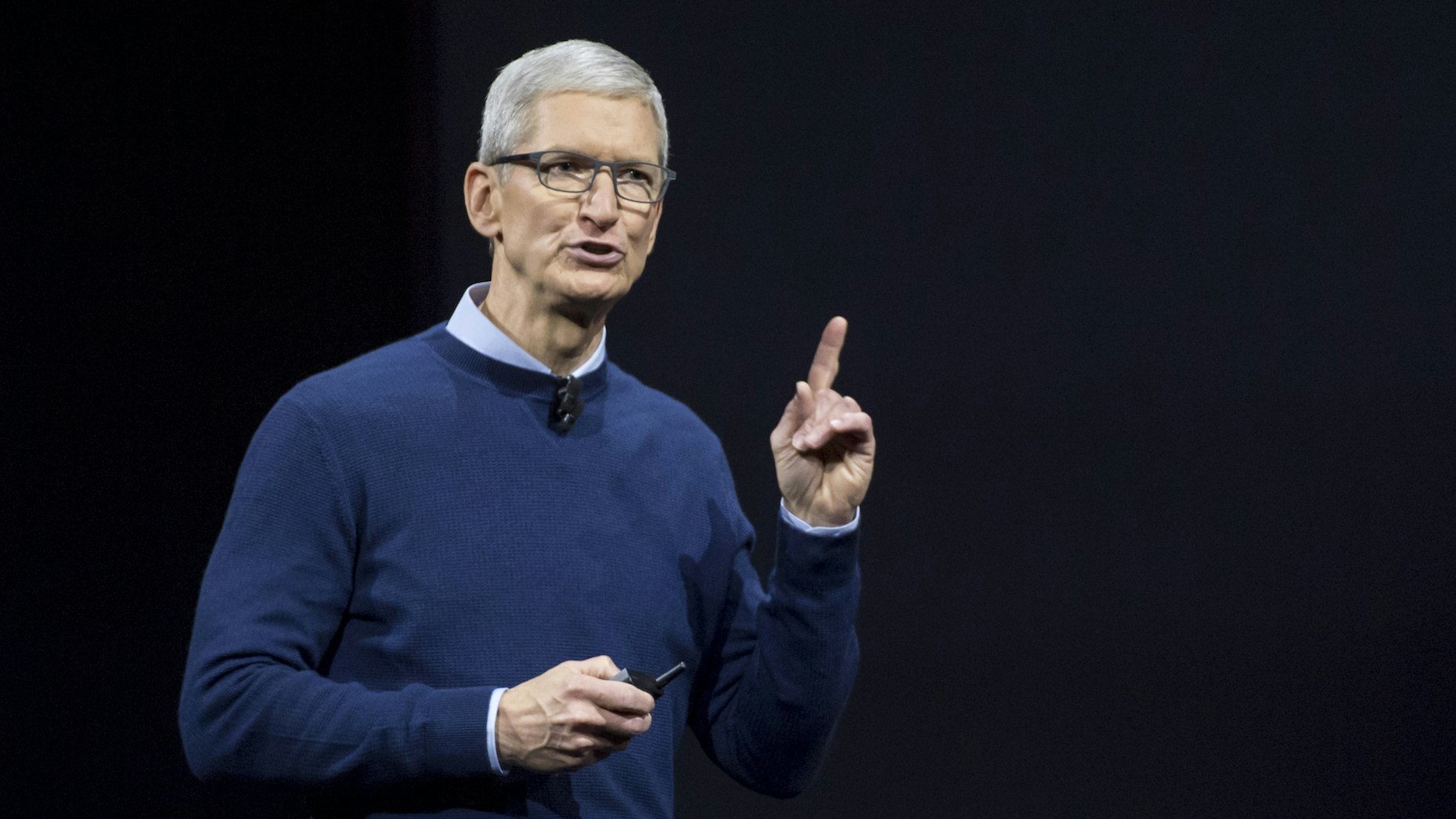 Apple CEO Tim Cook at WWDC. Photo by Bloomberg.