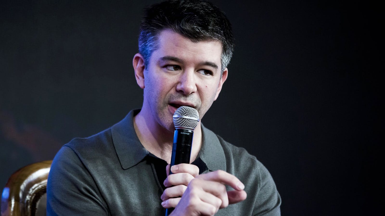 Uber CEO Travis Kalanick. Photo: Bloomberg. Graphic by Mike Sullivan and Myk Klemme.
