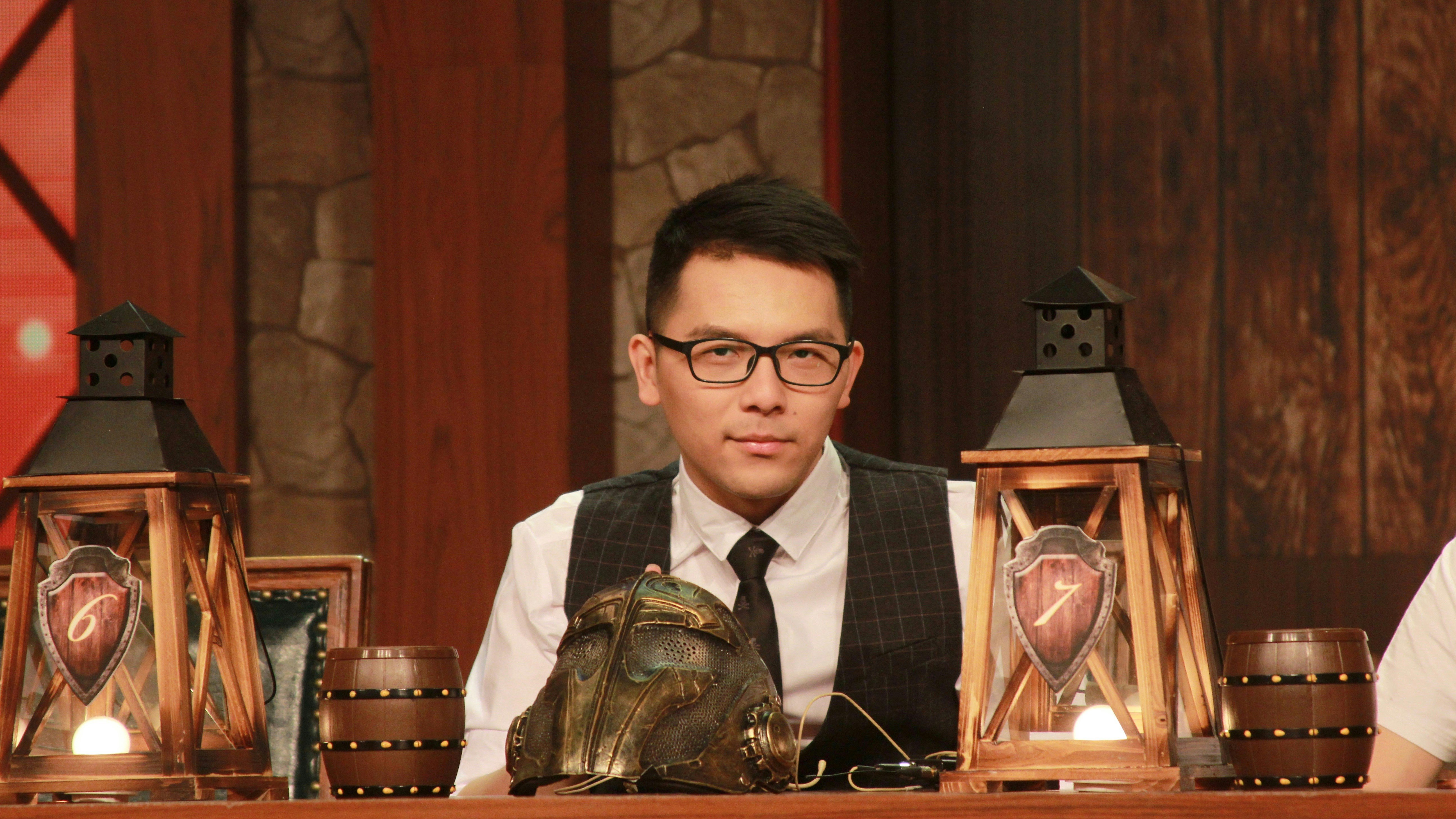 Jiang Feng, who goes by the online handle Zhijian, on Zhanqi TV's Werewolf Program Lying Man. Photo by Zhanqi TV. 