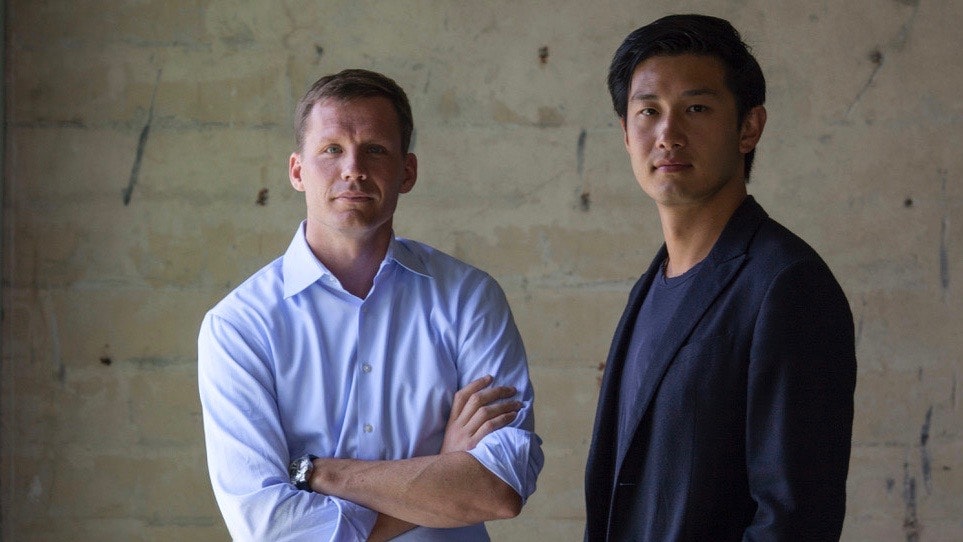 Binary's former partner Justin Caldbeck with the remaining partner, Jonathan Teo. Photo by Peter DaSilva.