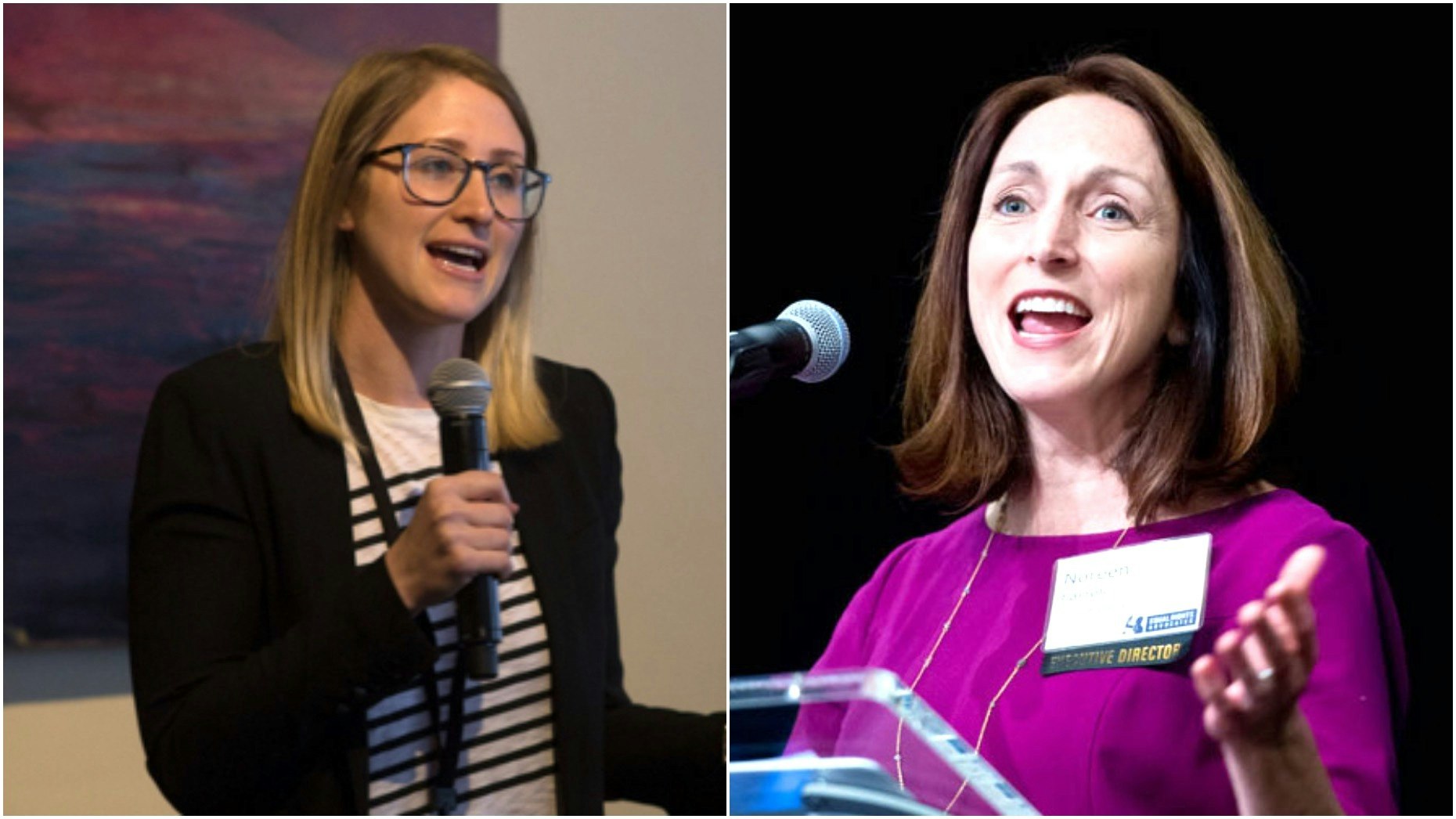 Joelle Emerson, left, and Noreen Farrell. Photo of Farrell by Chuck Revell