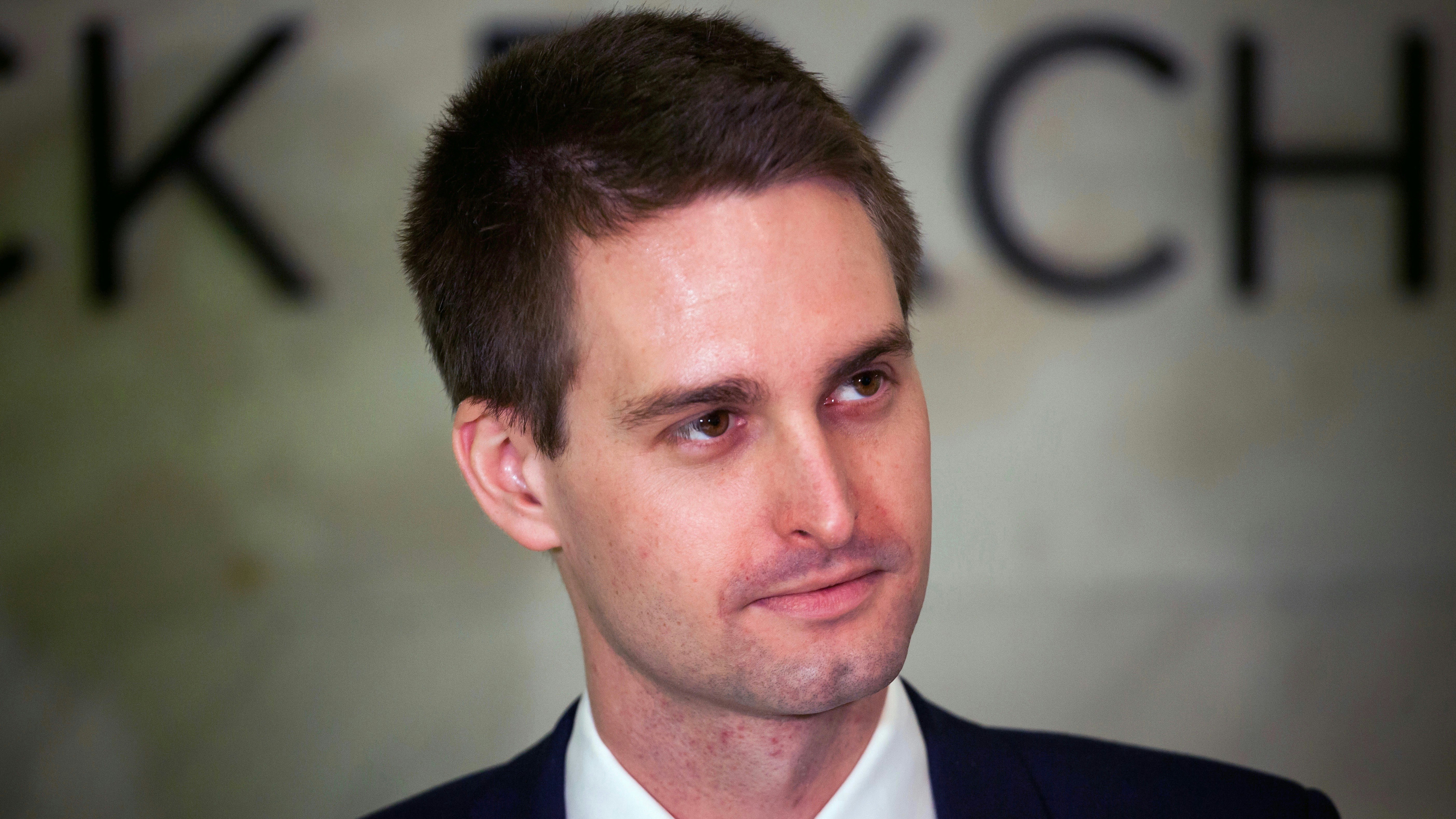 Snap CEO Evan Spiegel. Photo by Bloomberg.