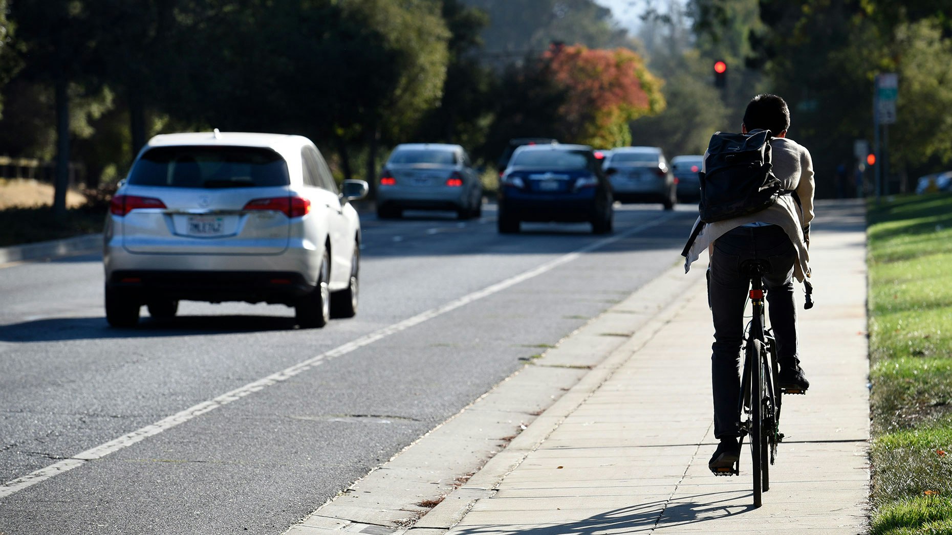 Sand Hill Road, where Greylock is based. Photo by Bloomberg.